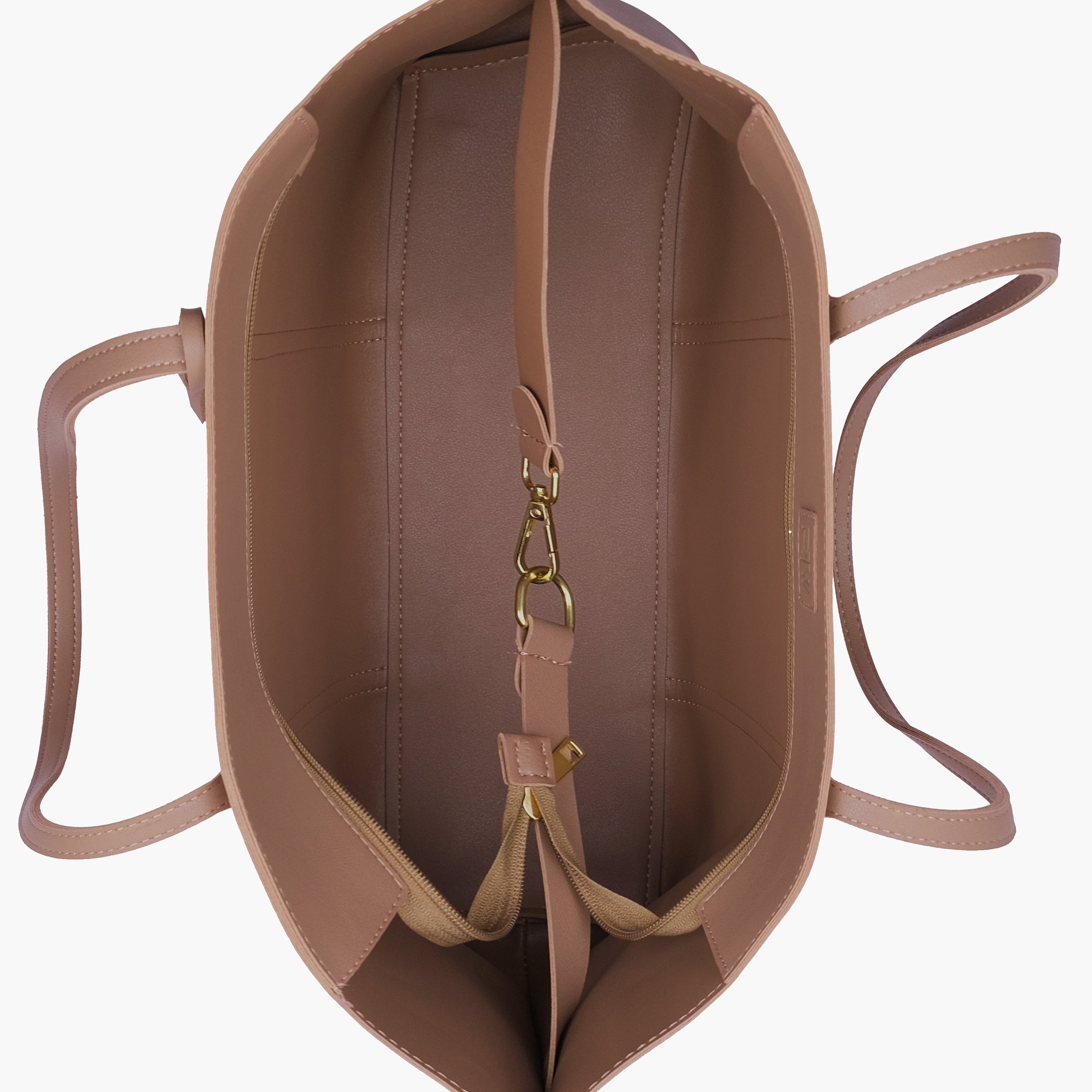 Brown luxe everyday tote