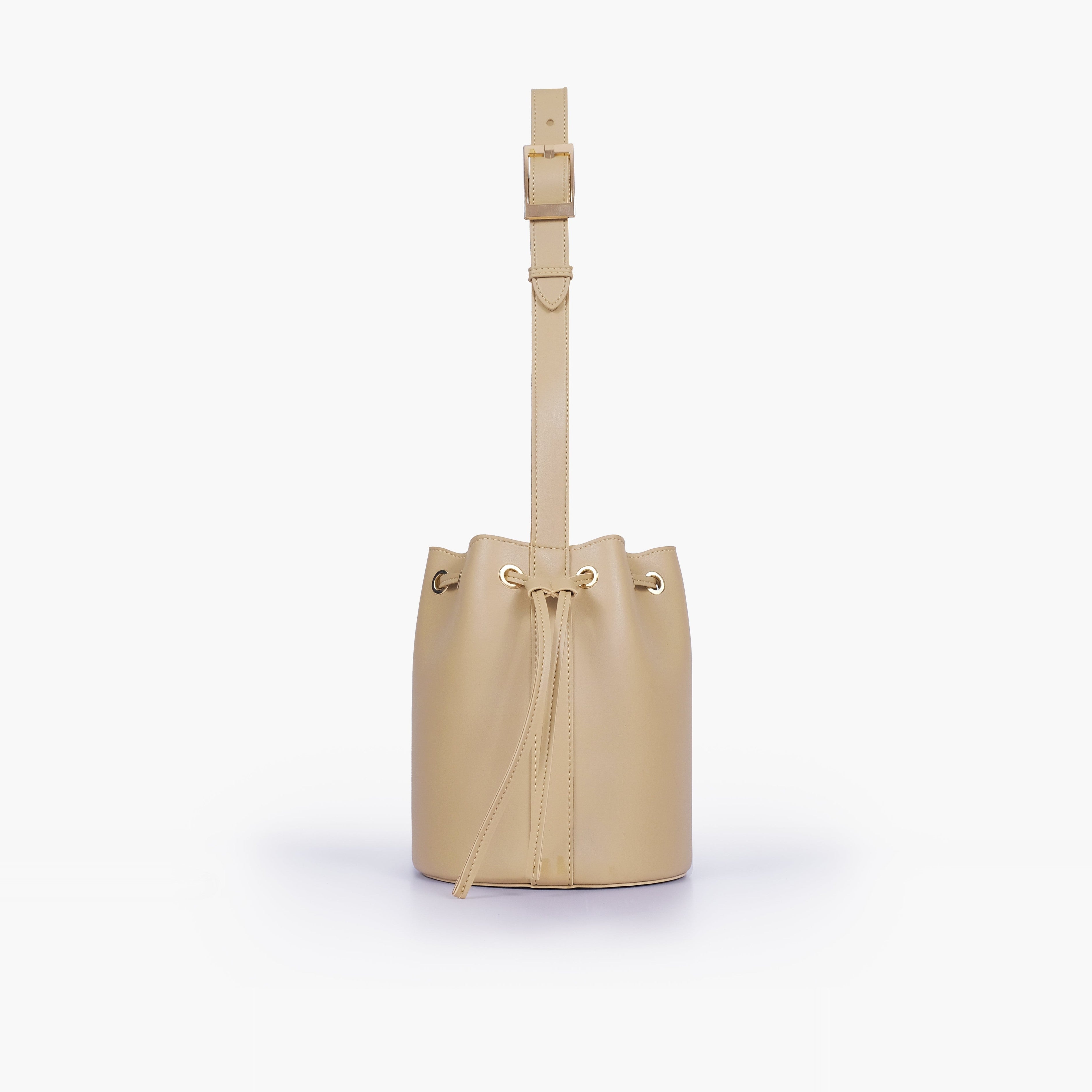 Off-white loop handle bucket bag