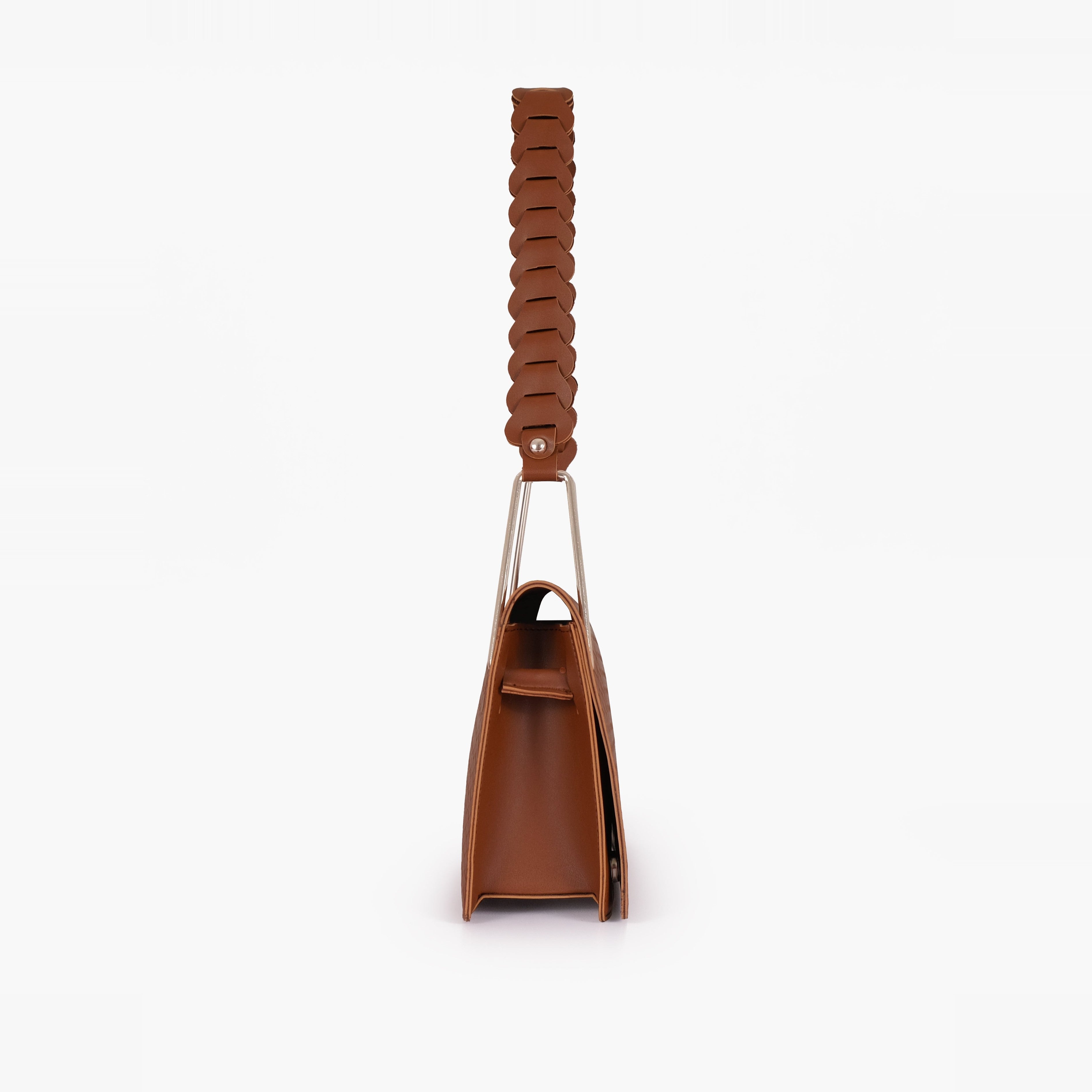Brown loop strap shoulder bag