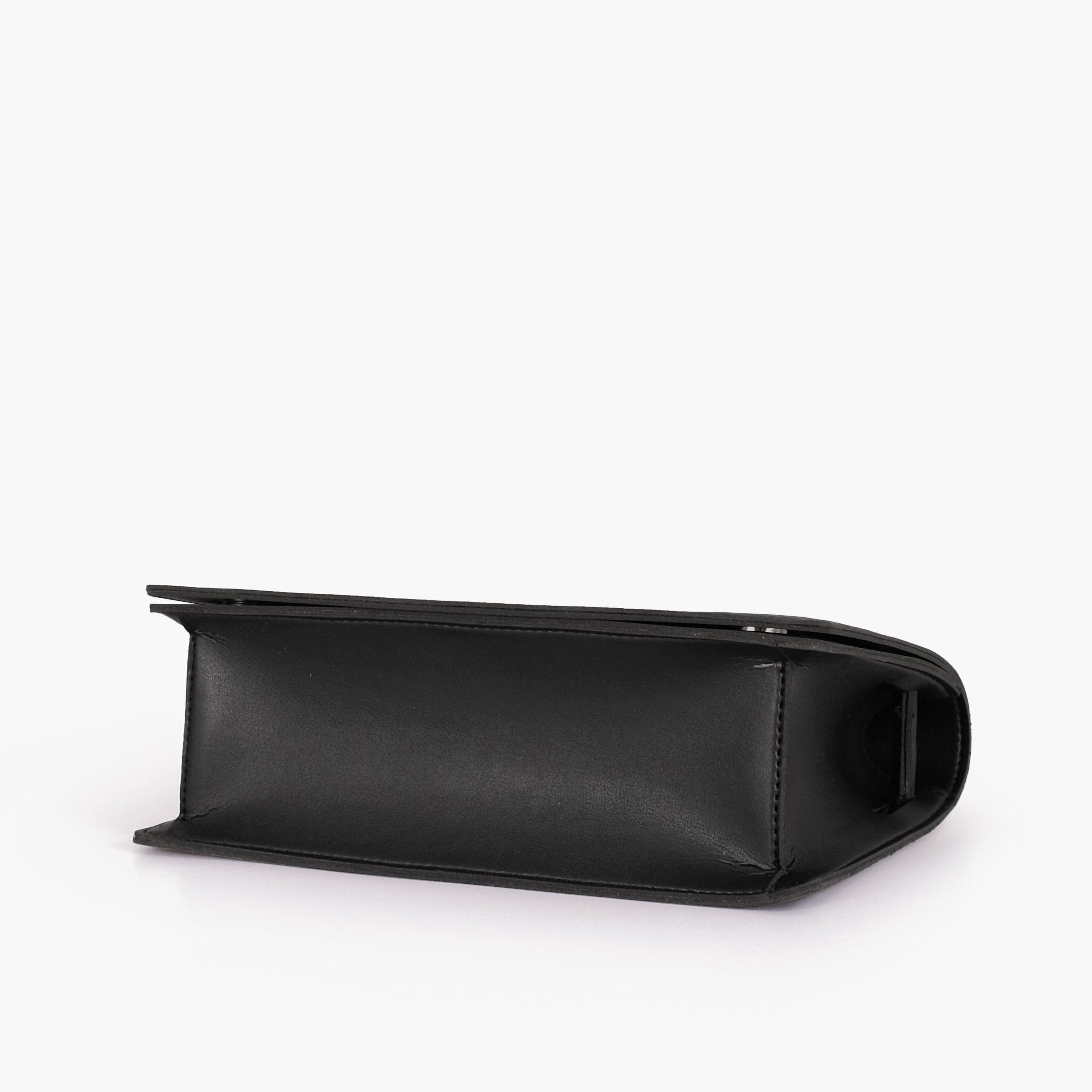 Black loop strap shoulder bag