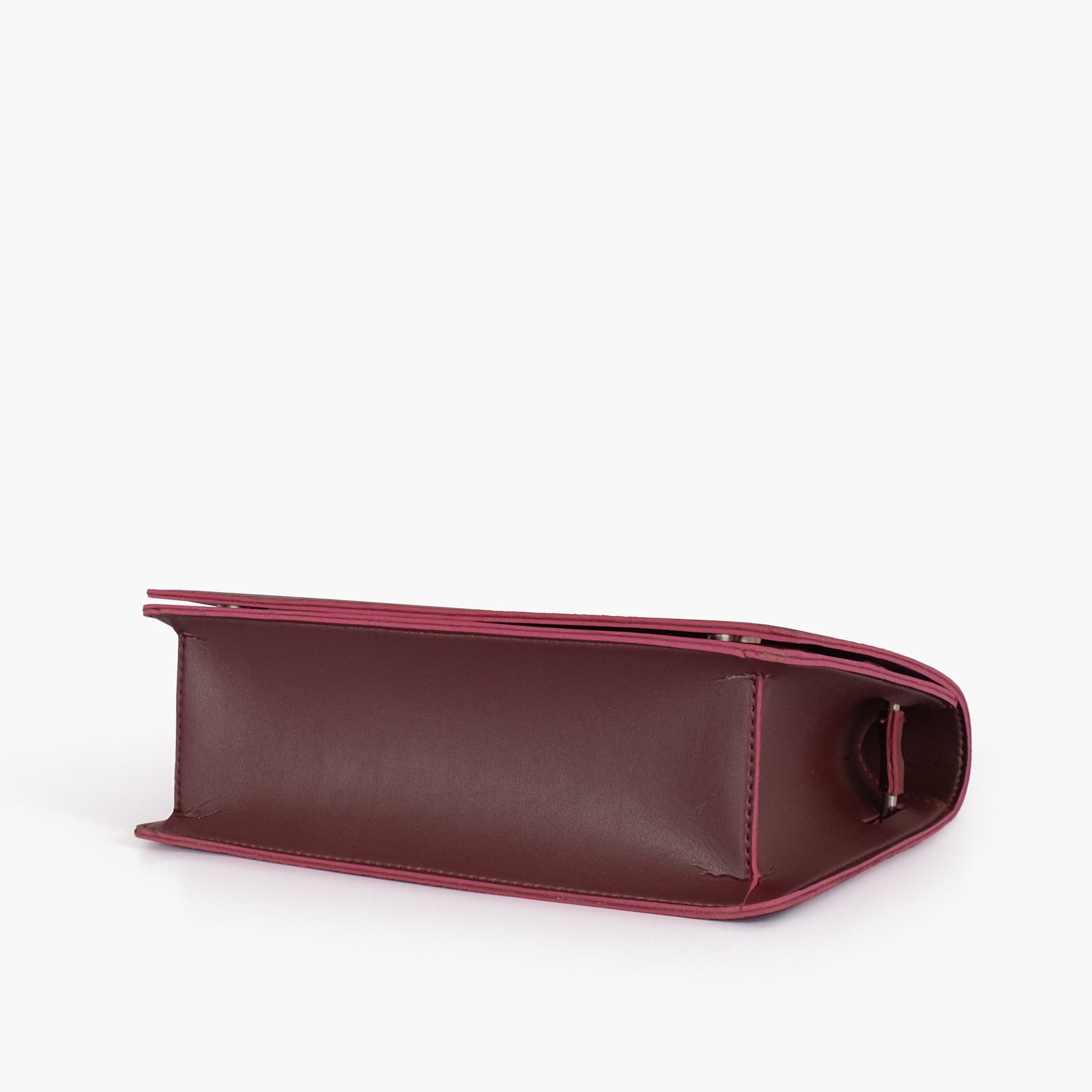 Burgundy loop strap shoulder bag