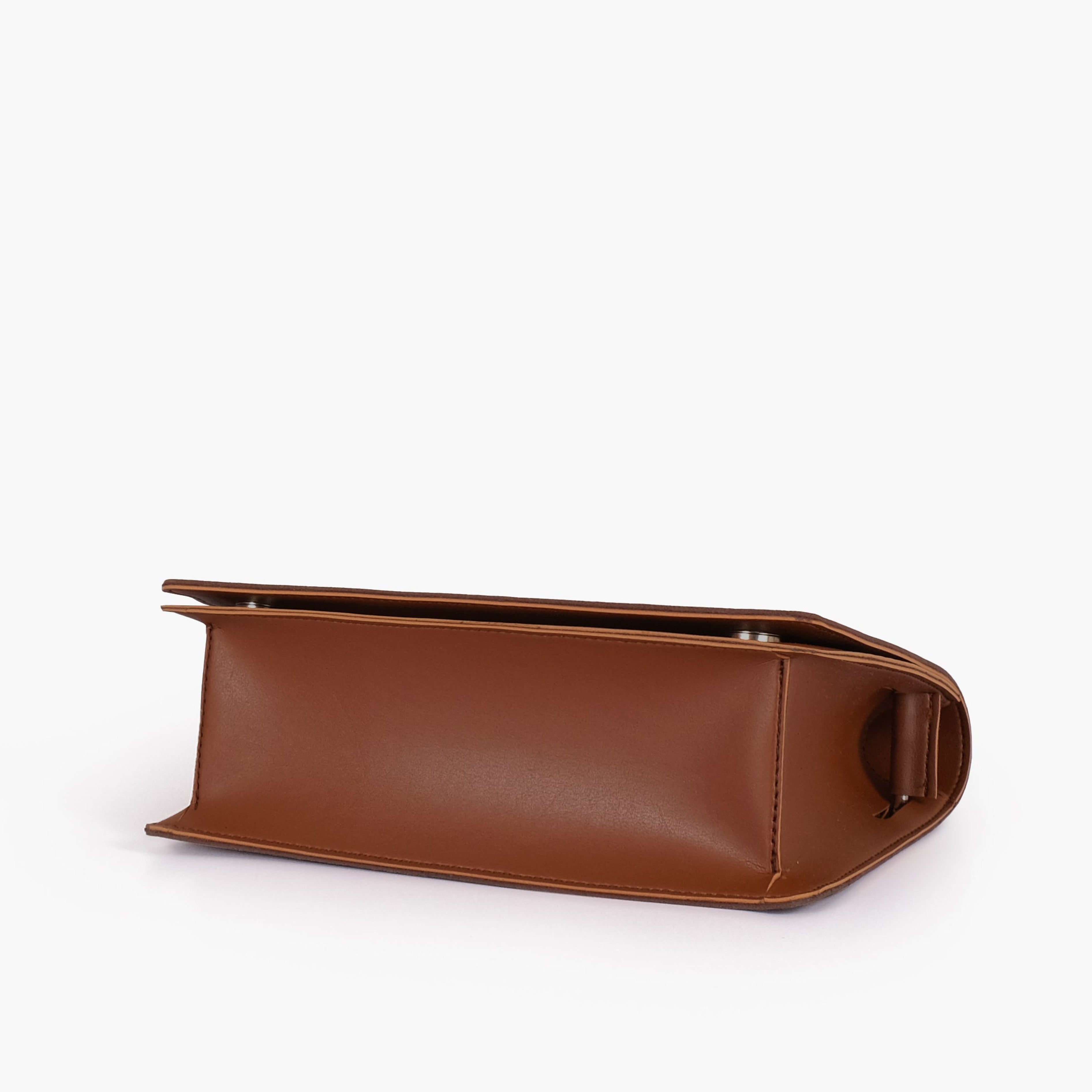 Dark brown loop strap shoulder bag