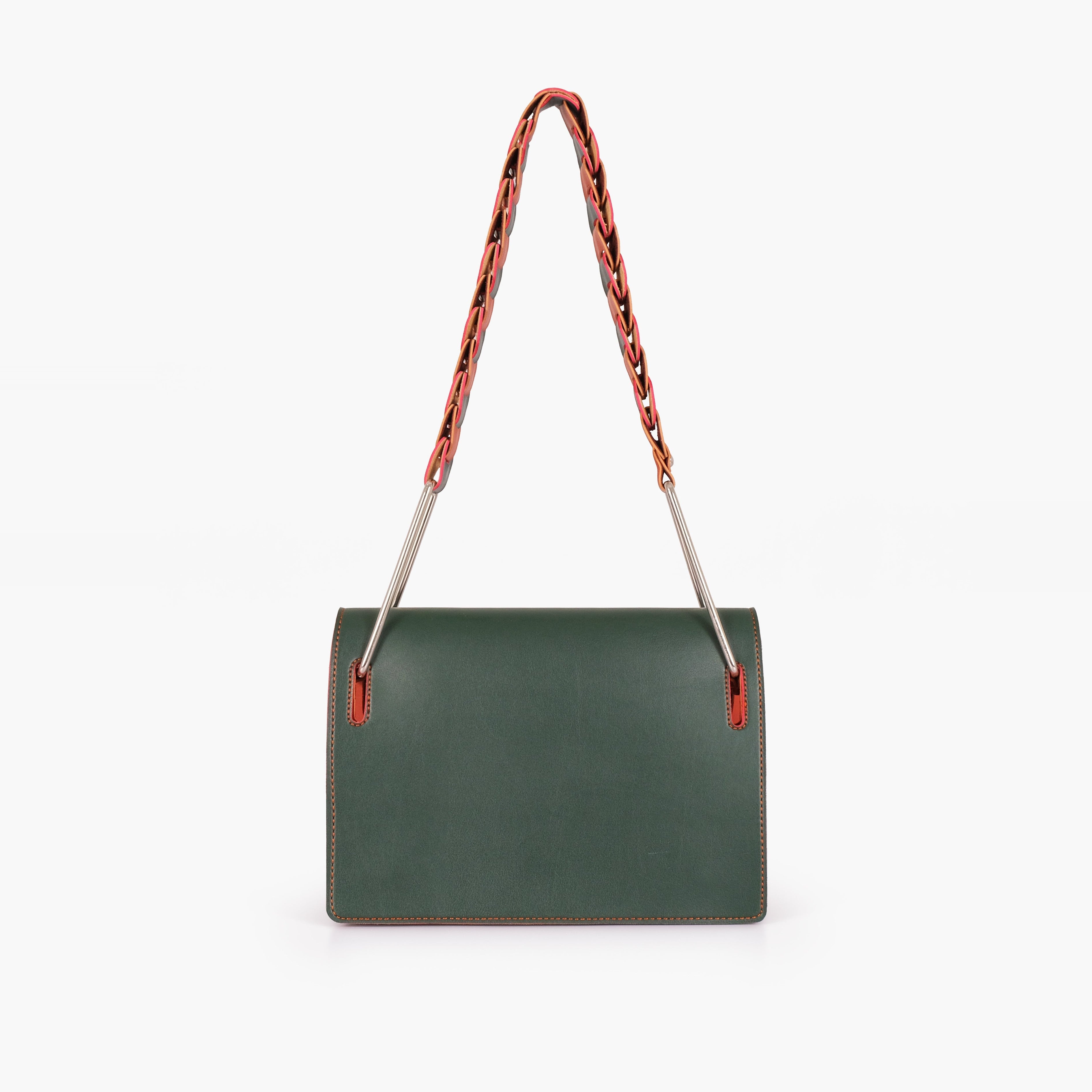 Army green loop strap shoulder bag