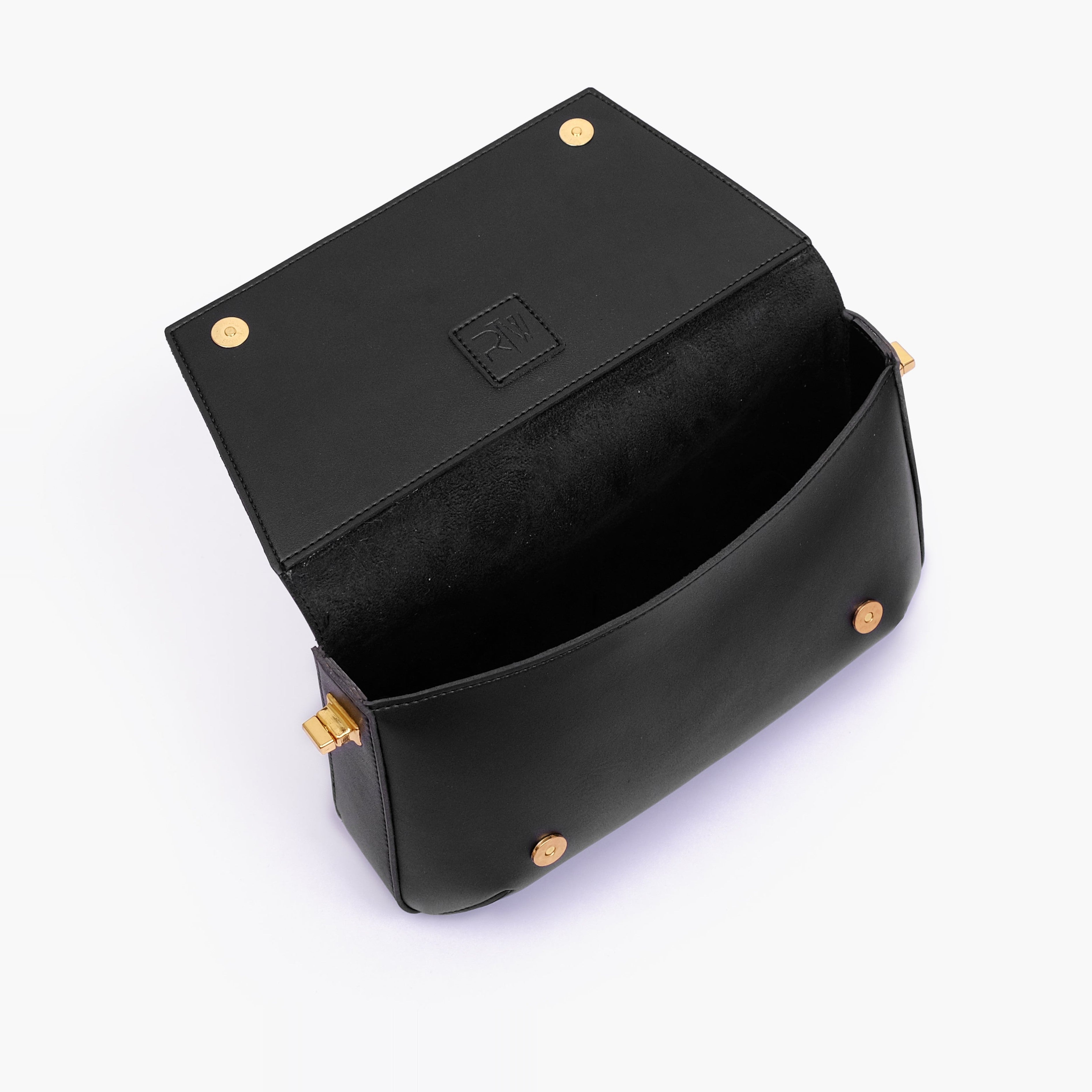 Black mini flap bag