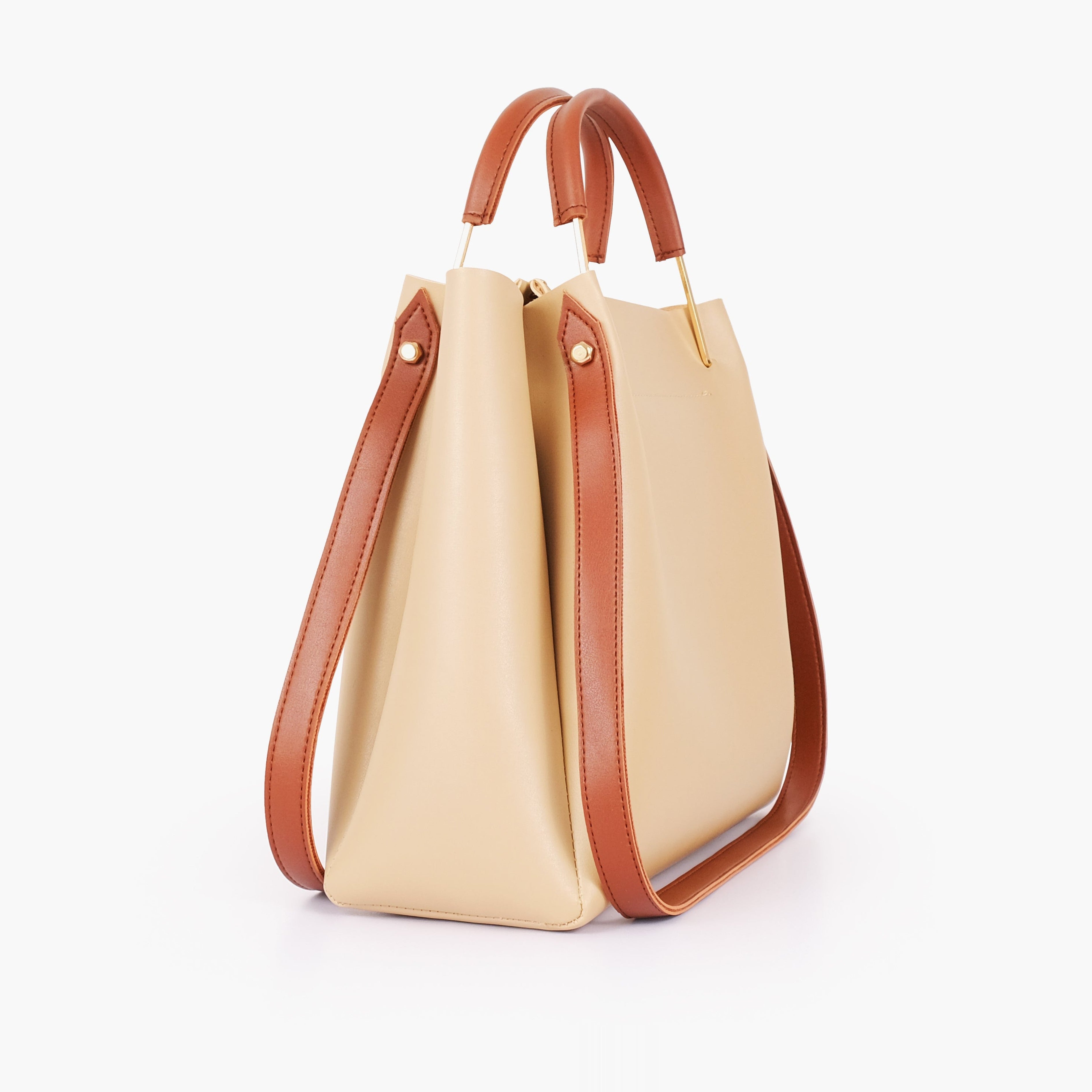 Off-white metal handle tote bag