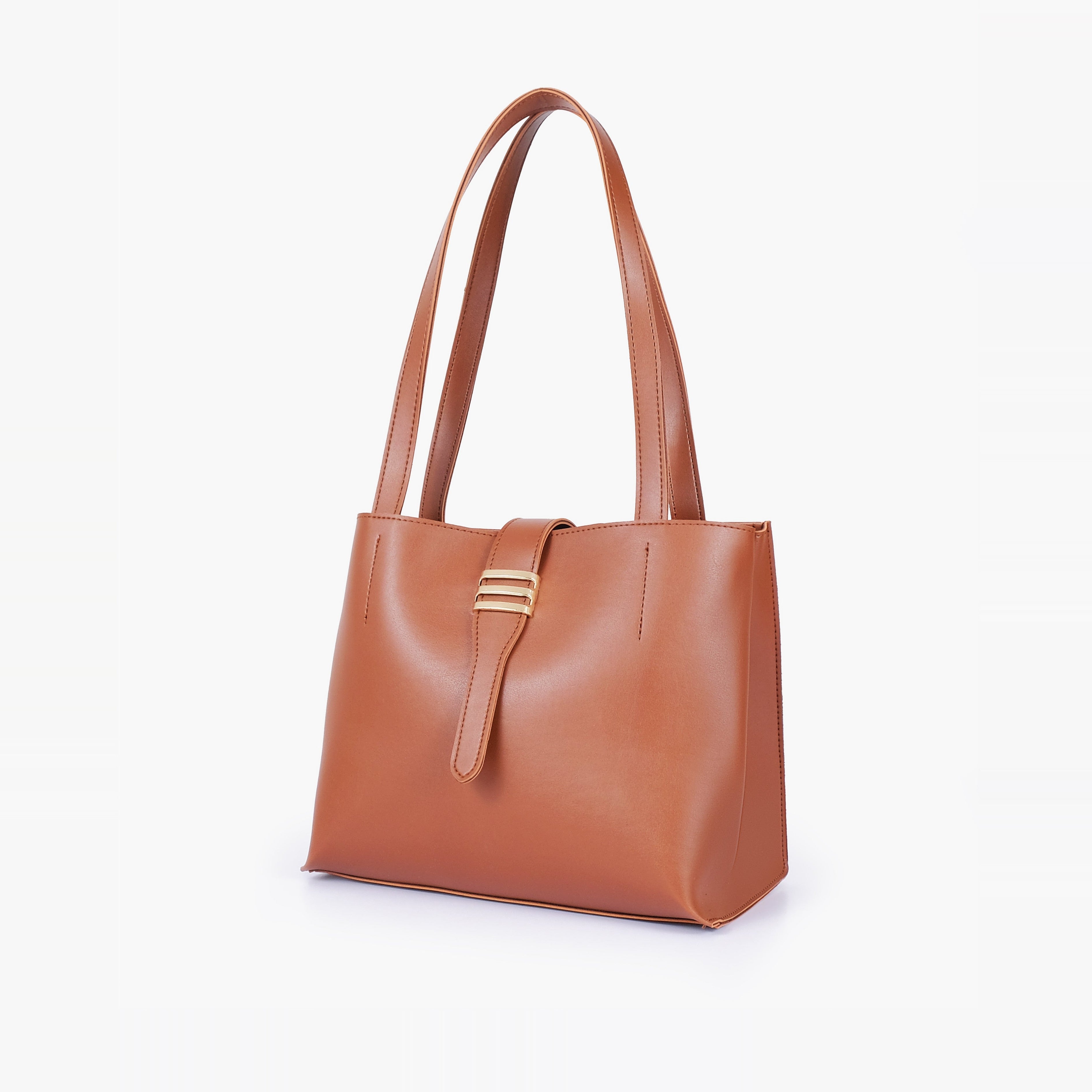 Brown mini tote bag