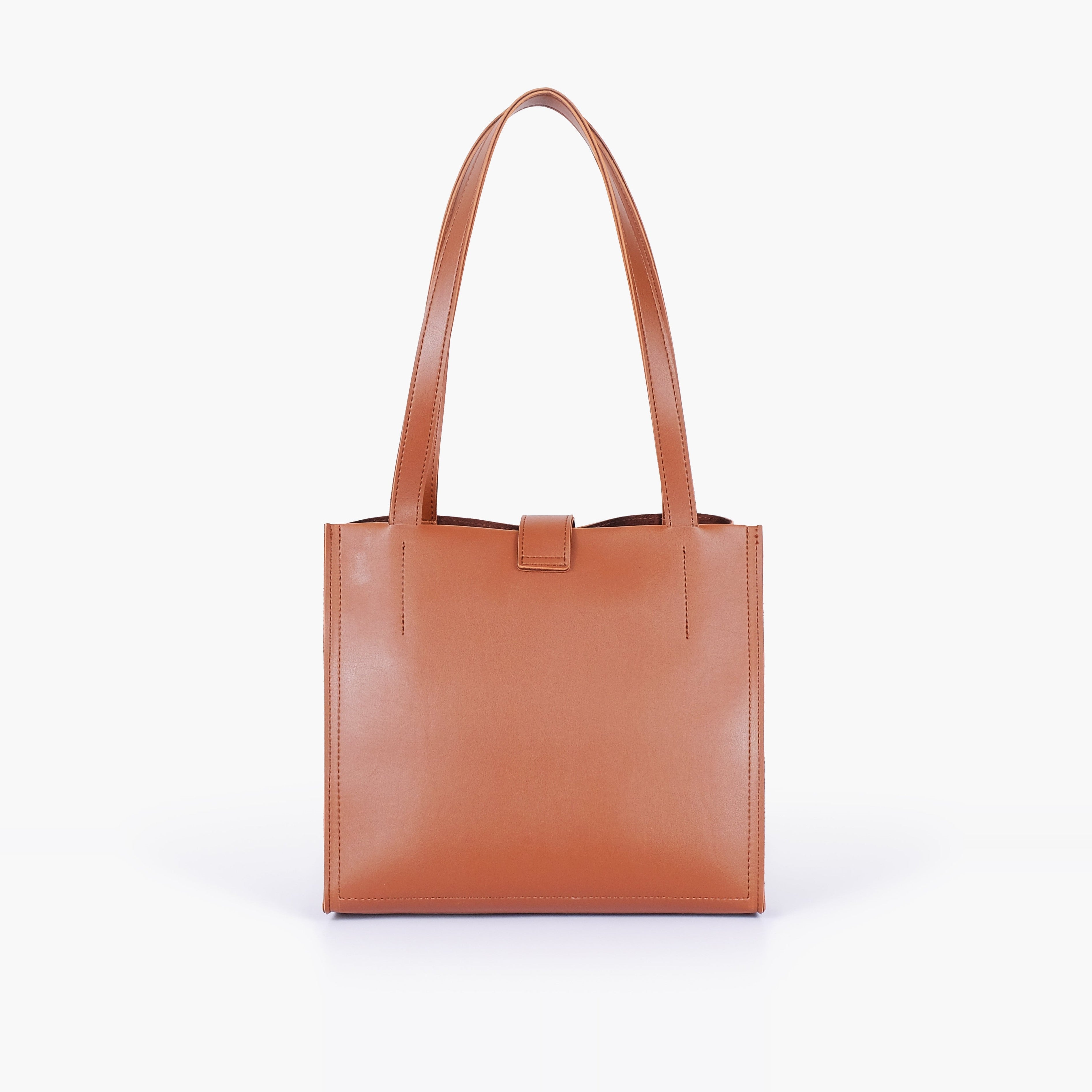 Brown mini tote bag