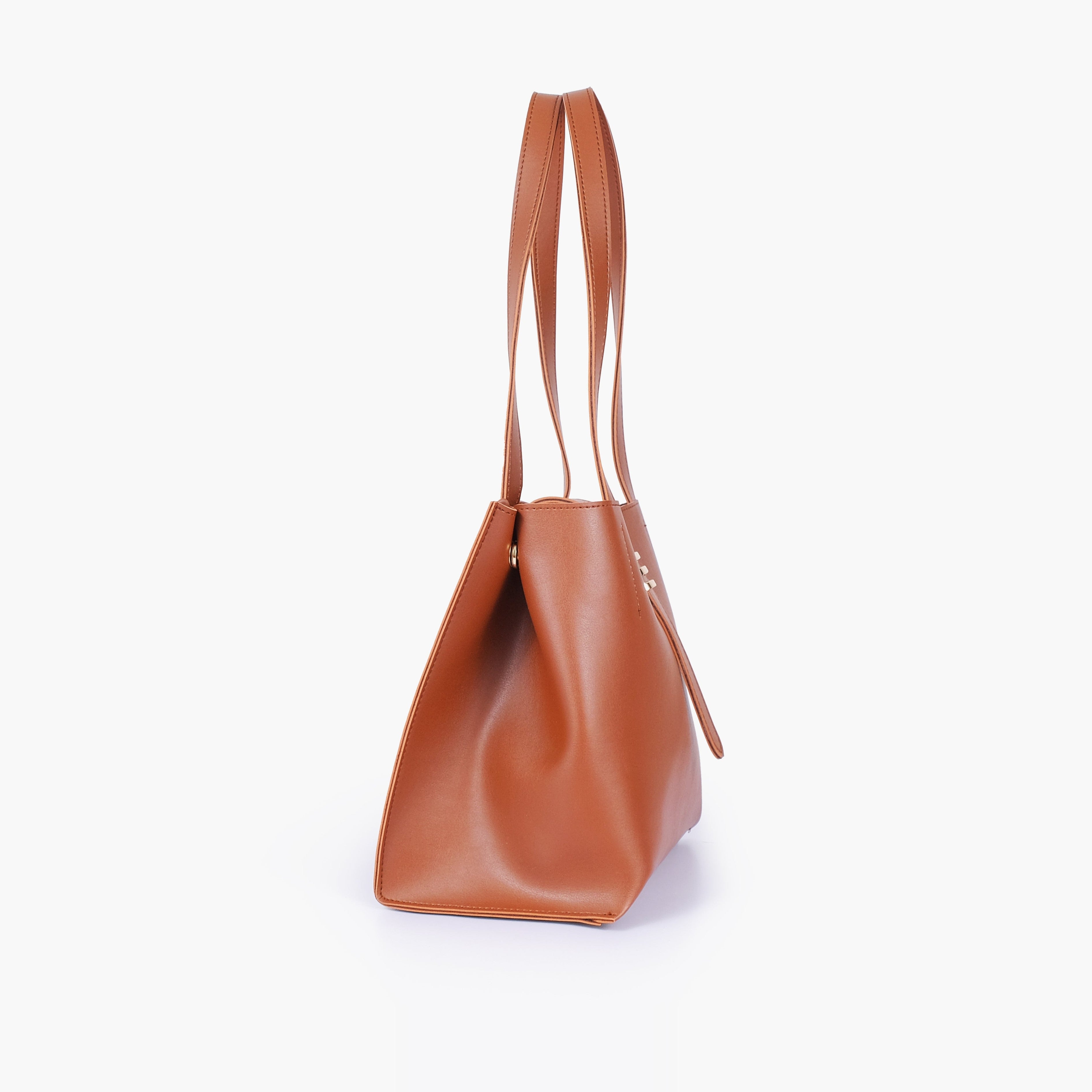 Brown mini tote bag