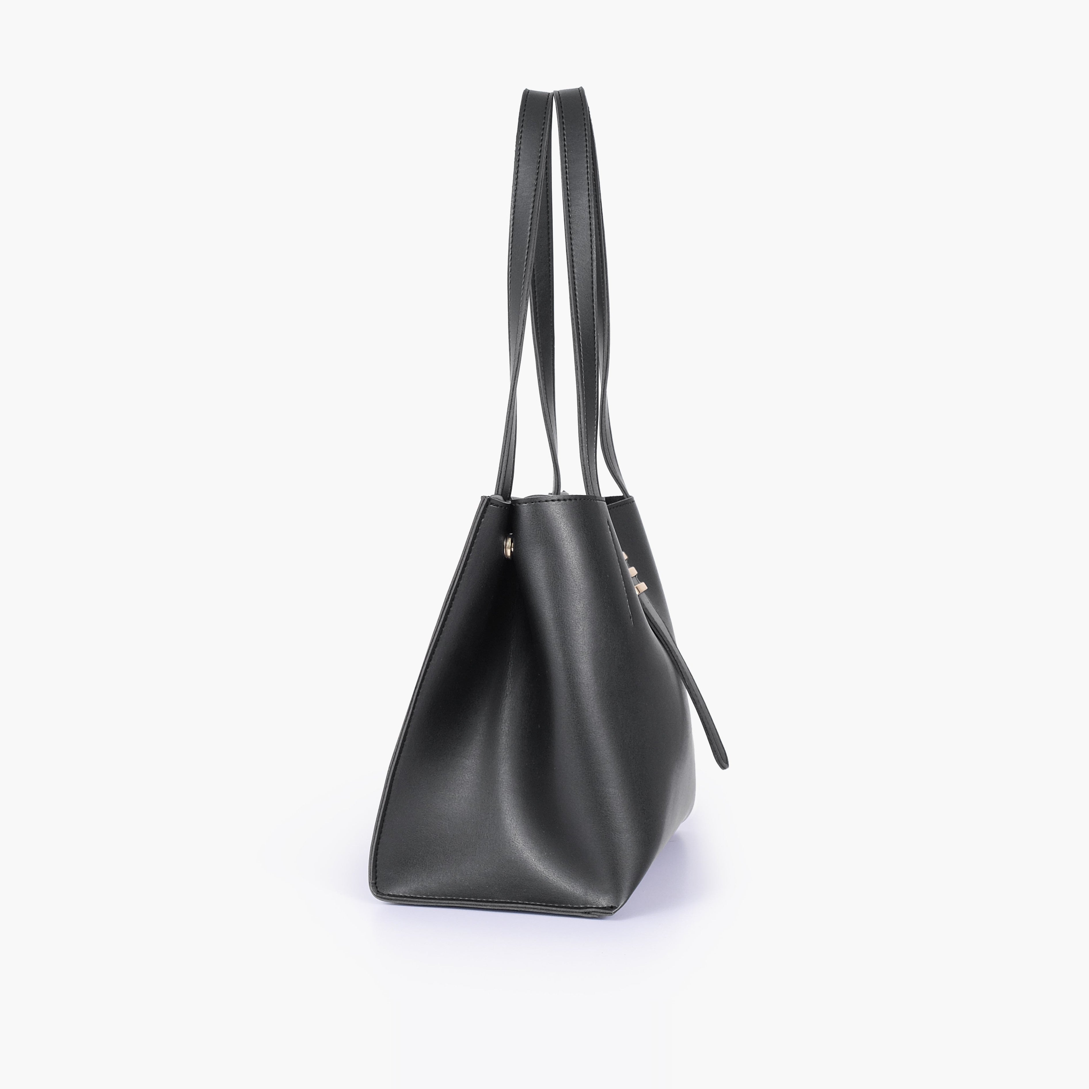 Black mini tote bag