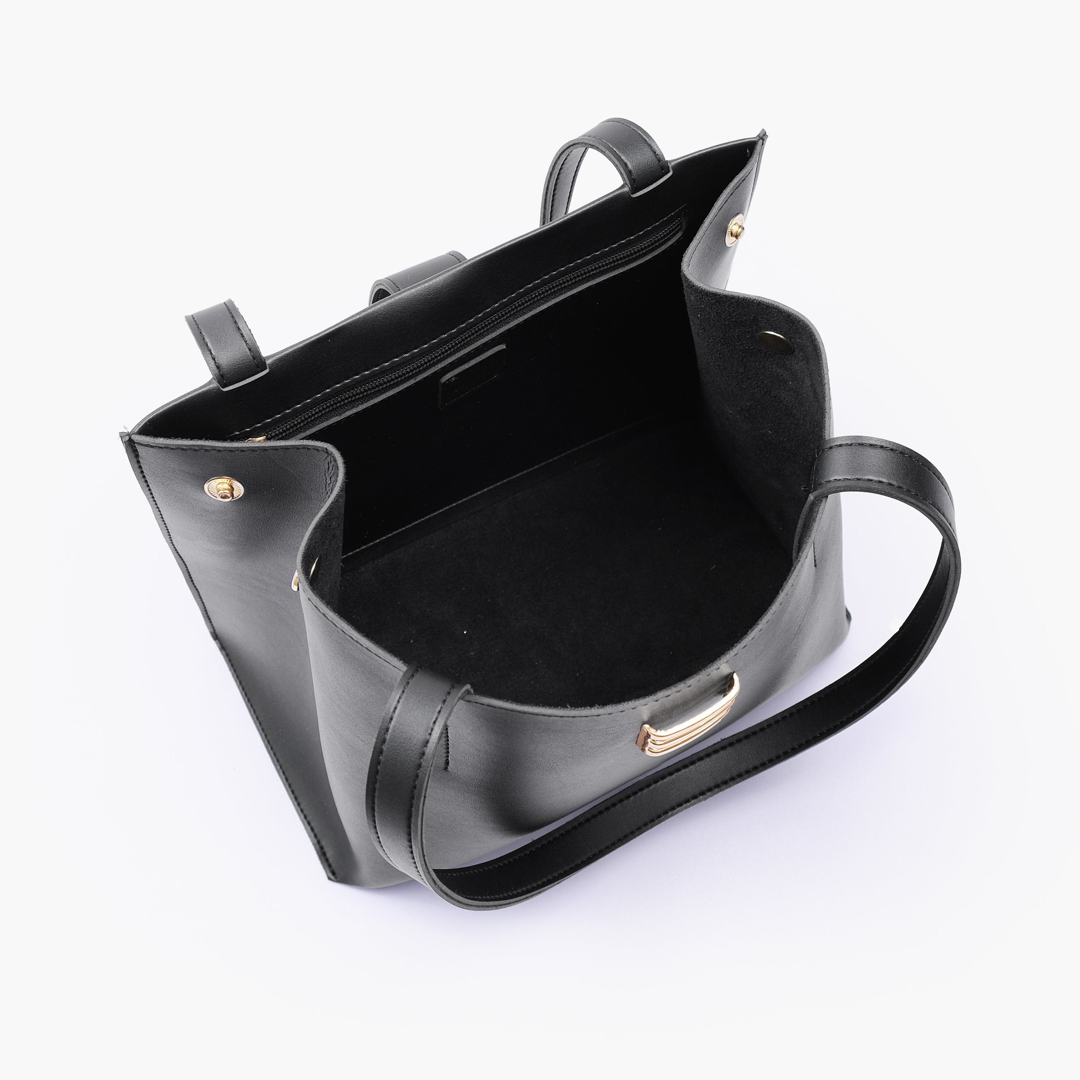 Black mini tote bag