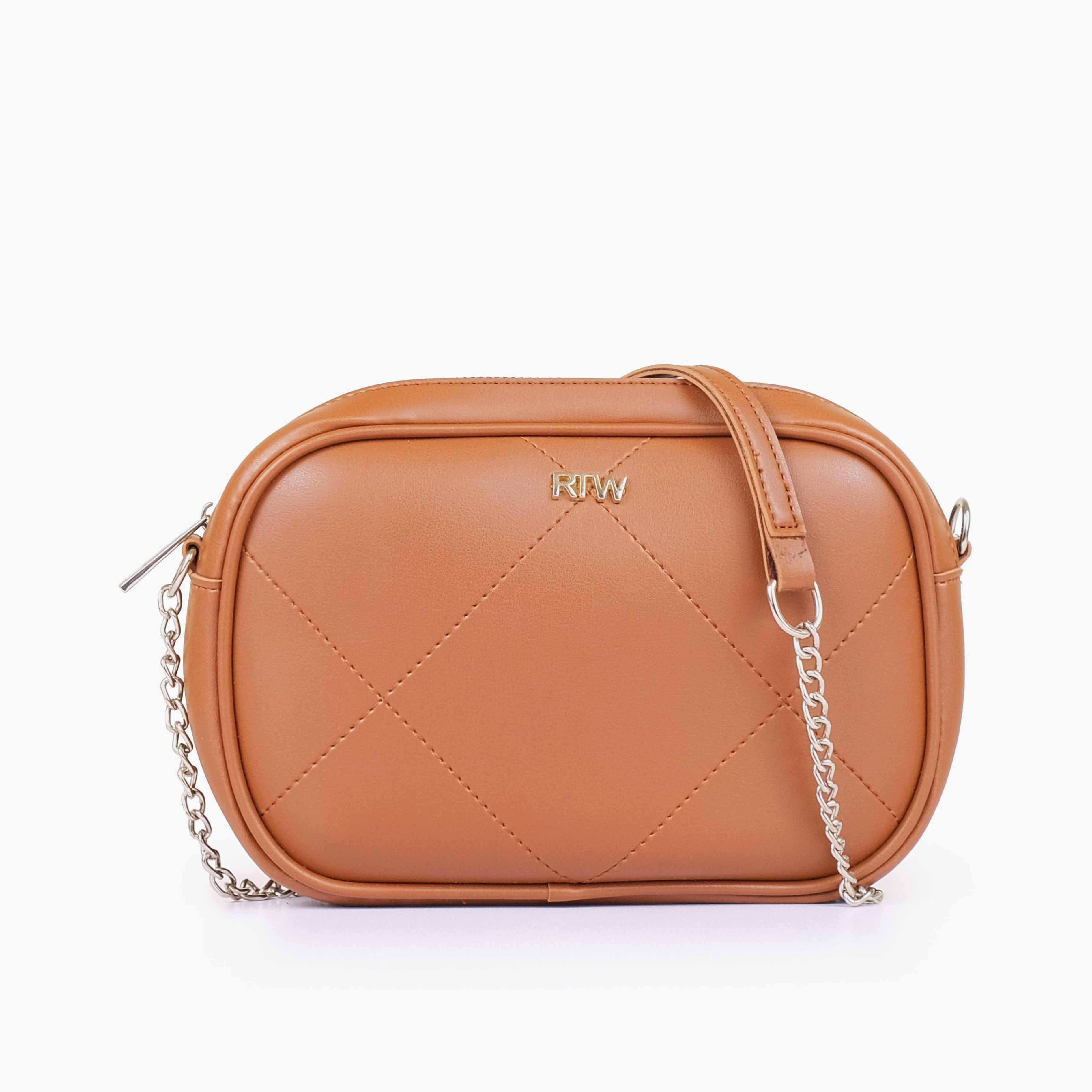 Horse brown mini quilted crossbody bag