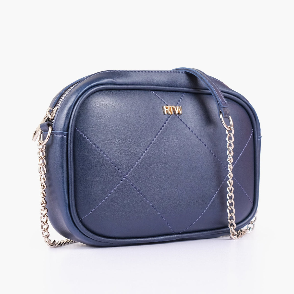 Blue mini quilted crossbody bag