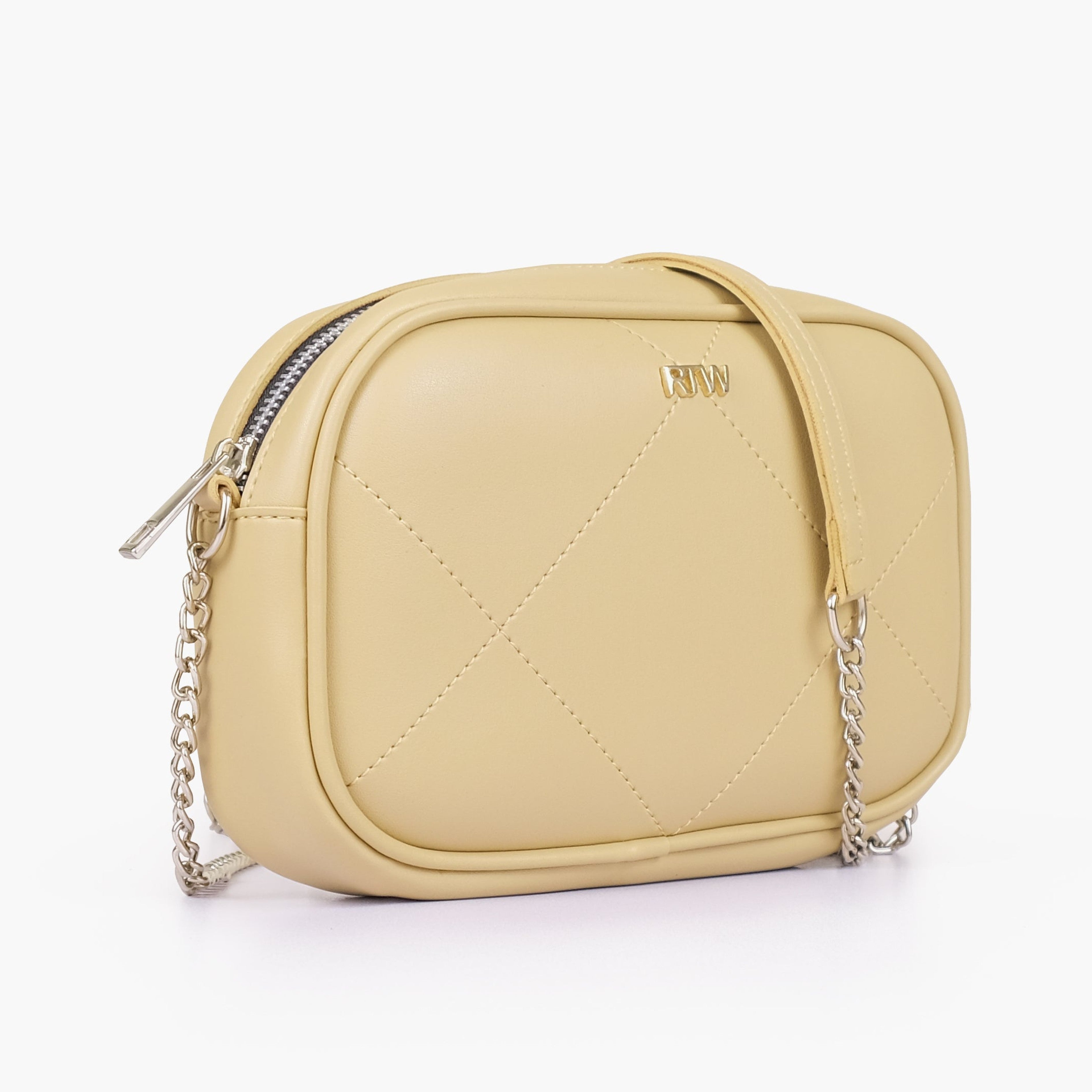 Off-white mini quilted crossbody bag