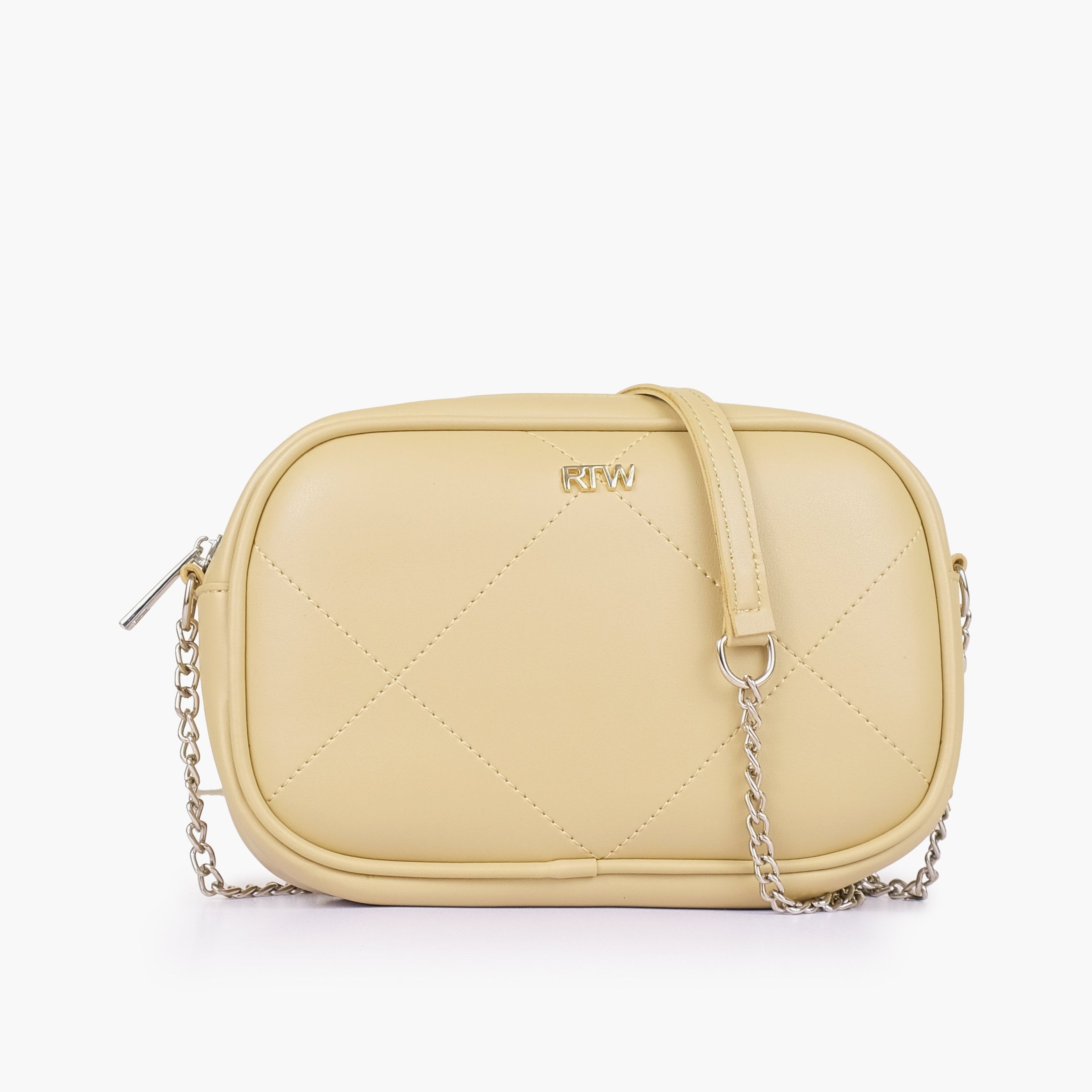 Off-white mini quilted crossbody bag