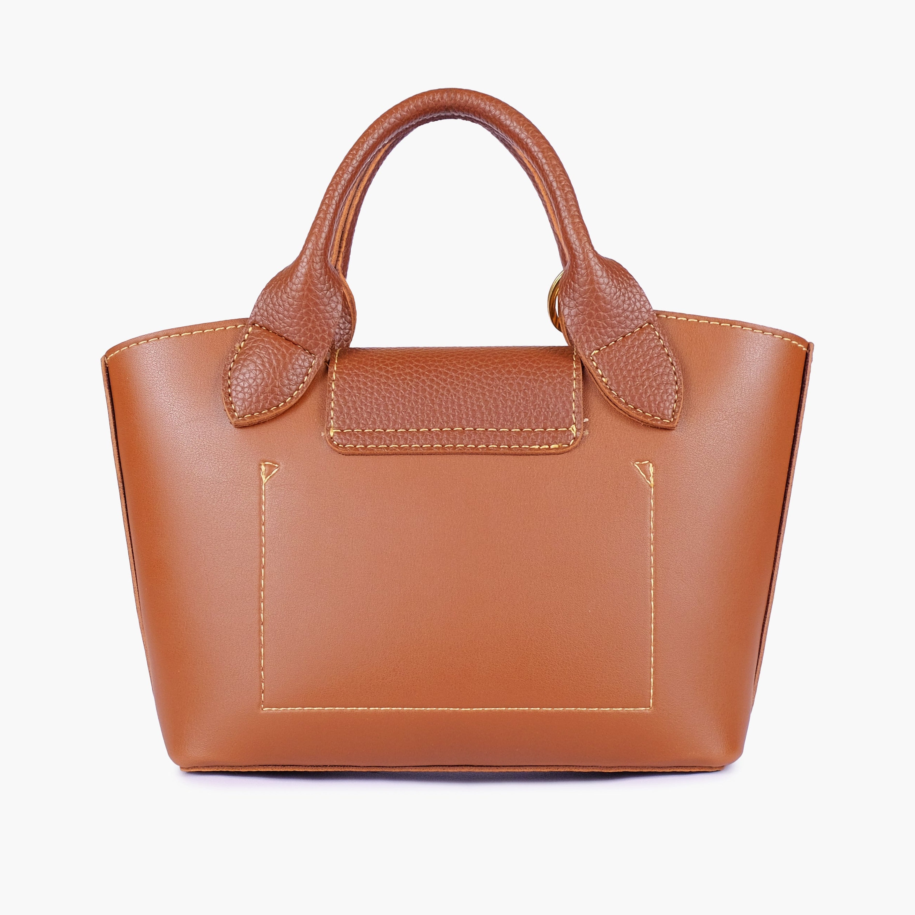 Horse brown mini top-handle tote bag