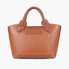 Horse brown mini top-handle tote bag