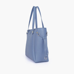 Sky blue minimalist tote