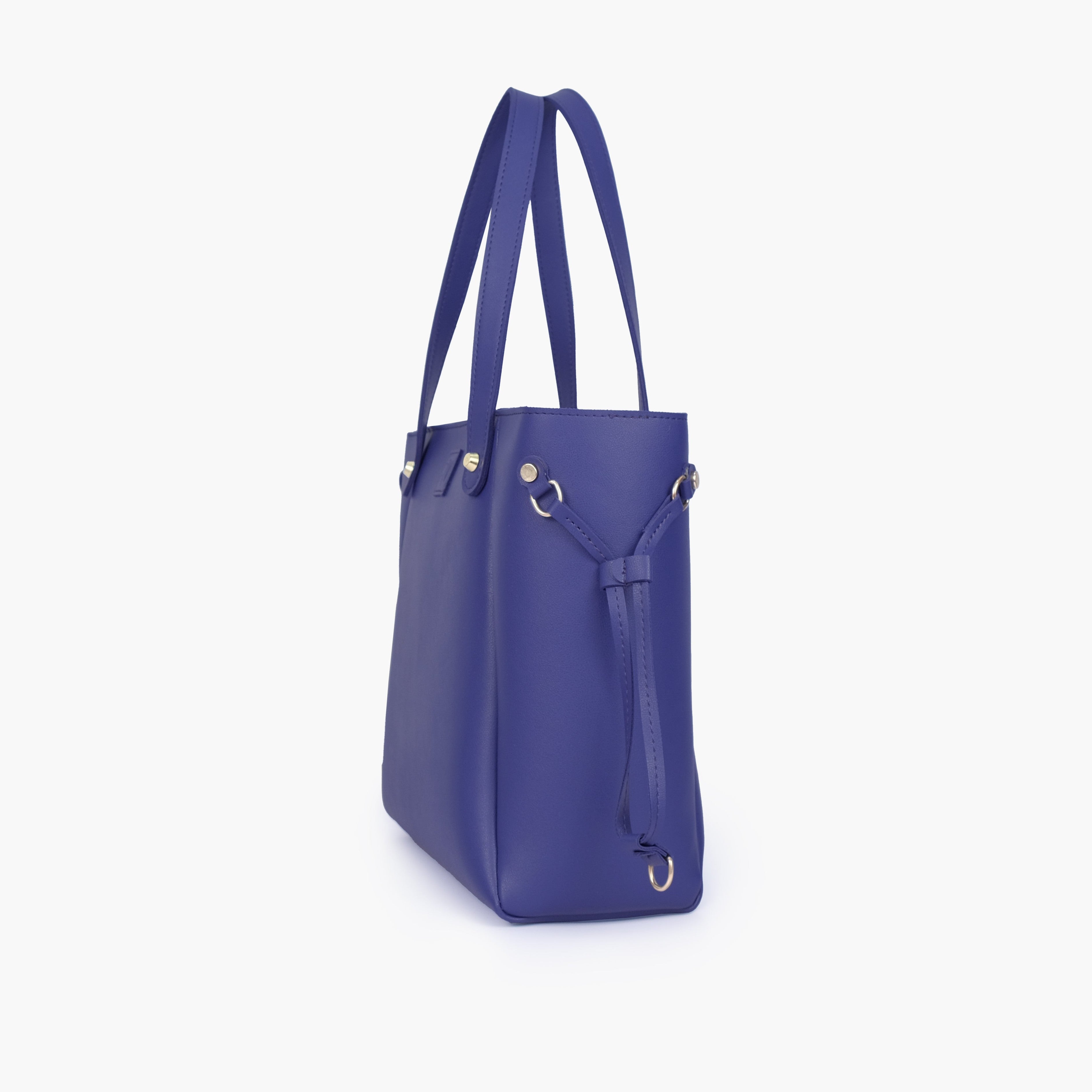 Dark blue minimalist tote