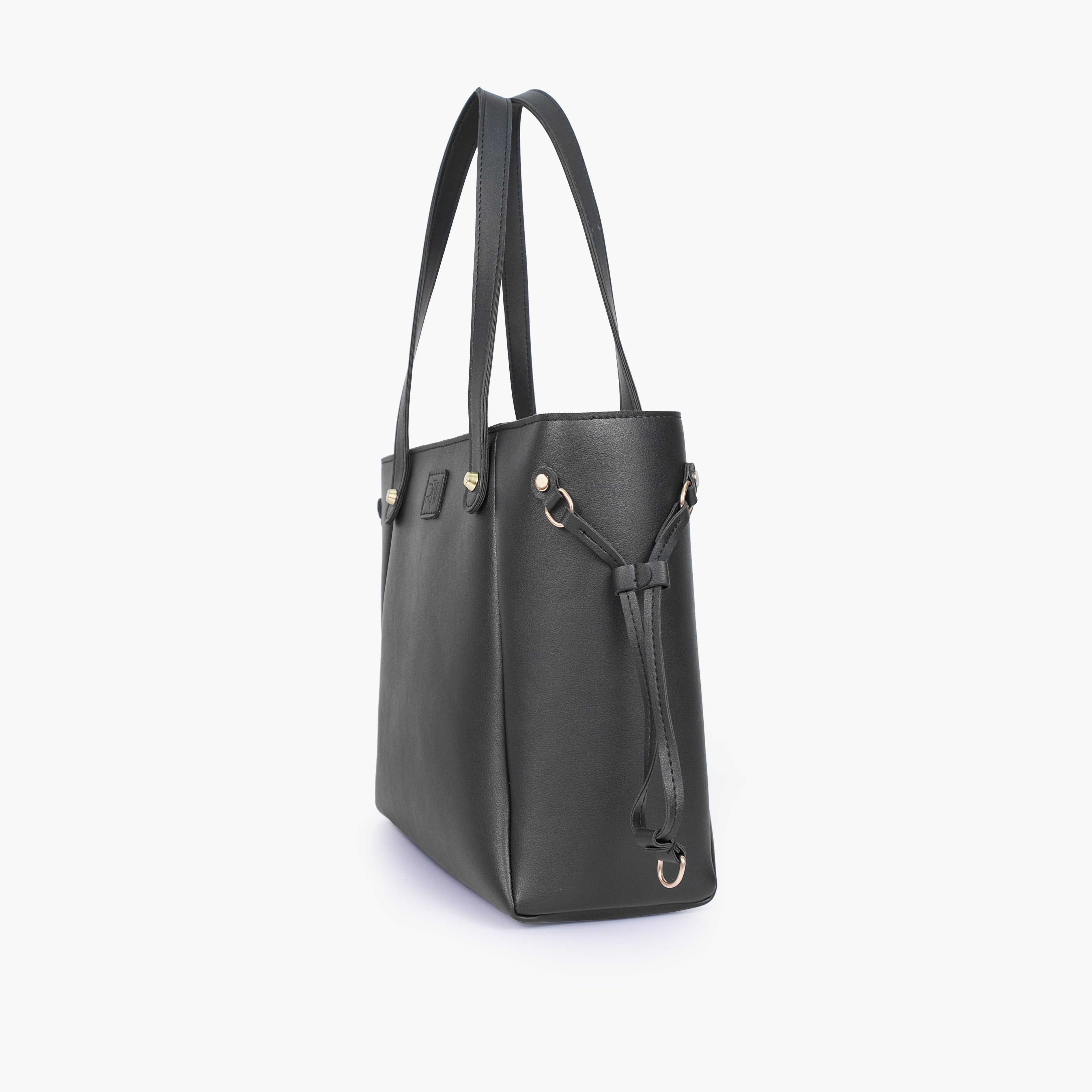 Black minimalist tote