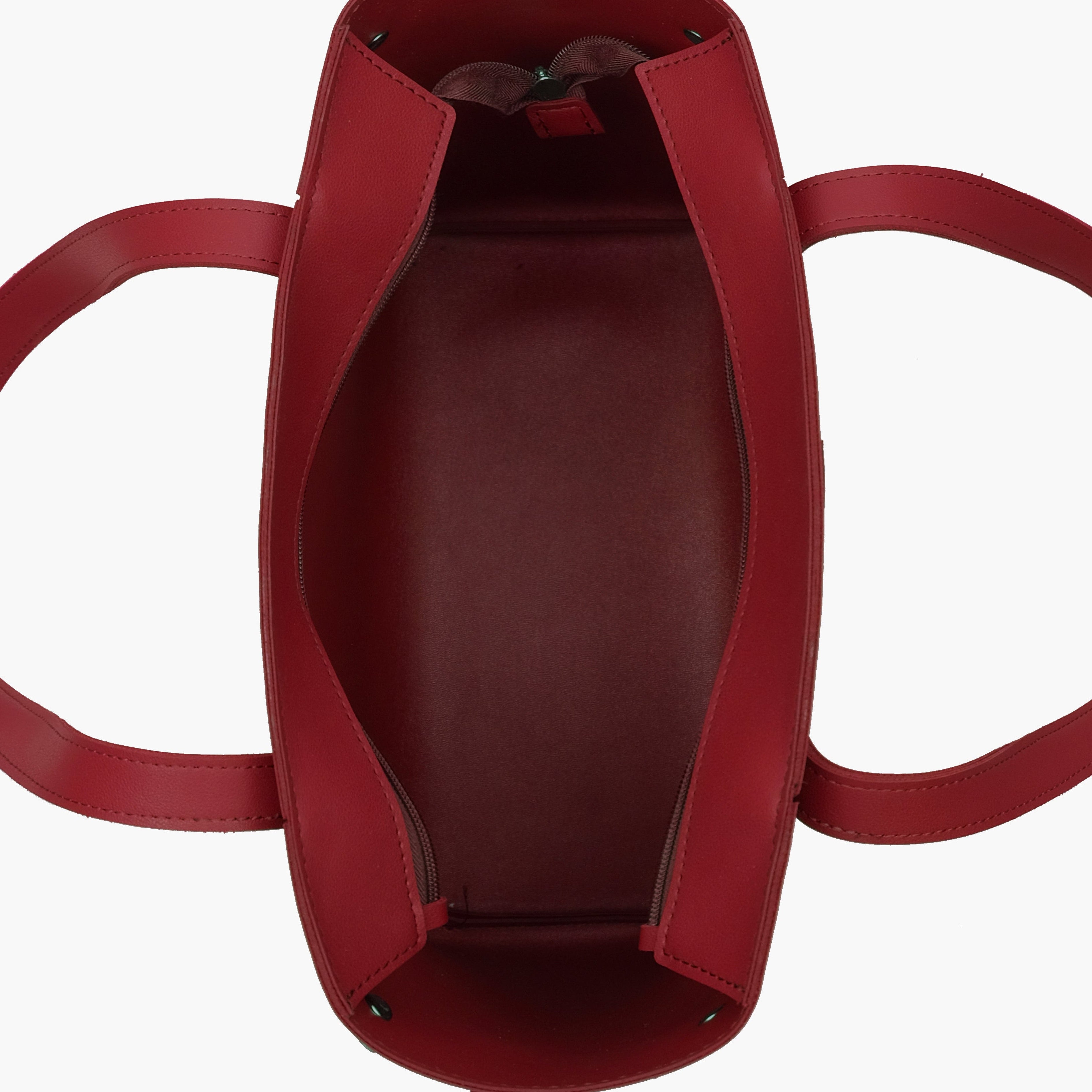 Maroon minimalist tote