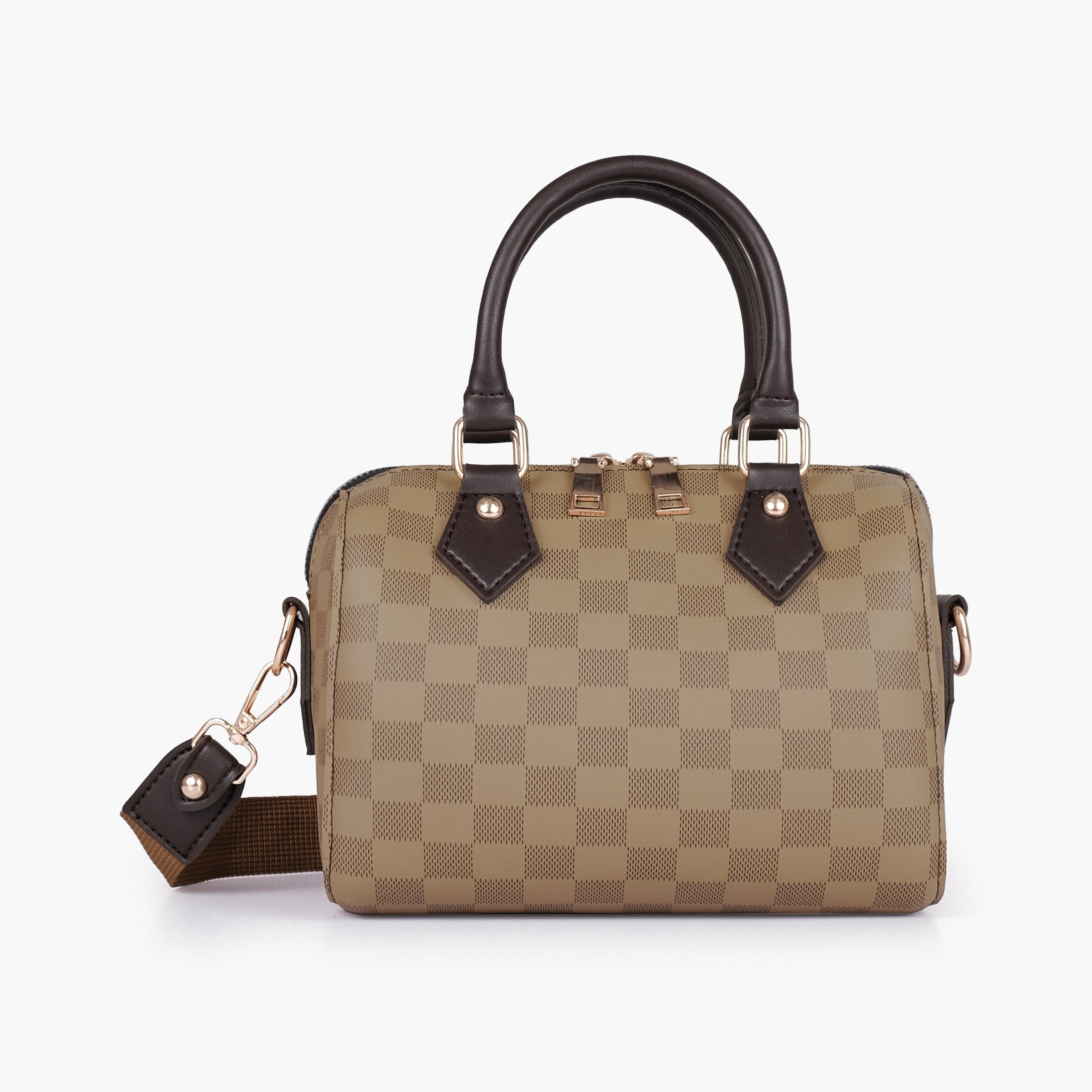 Brown nano duffle bag