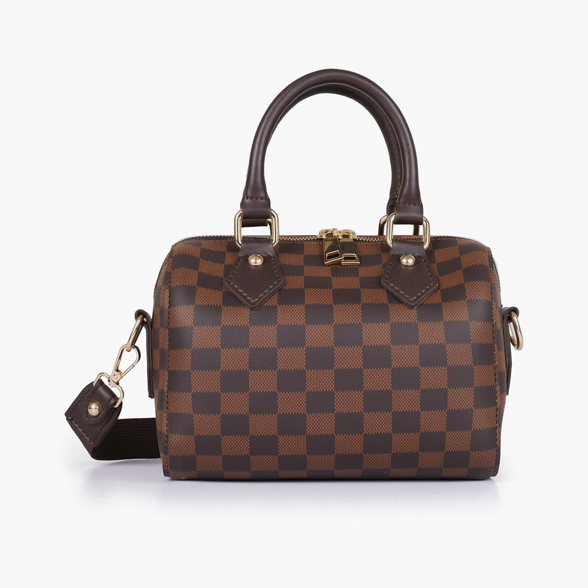 Dark brown nano duffle bag
