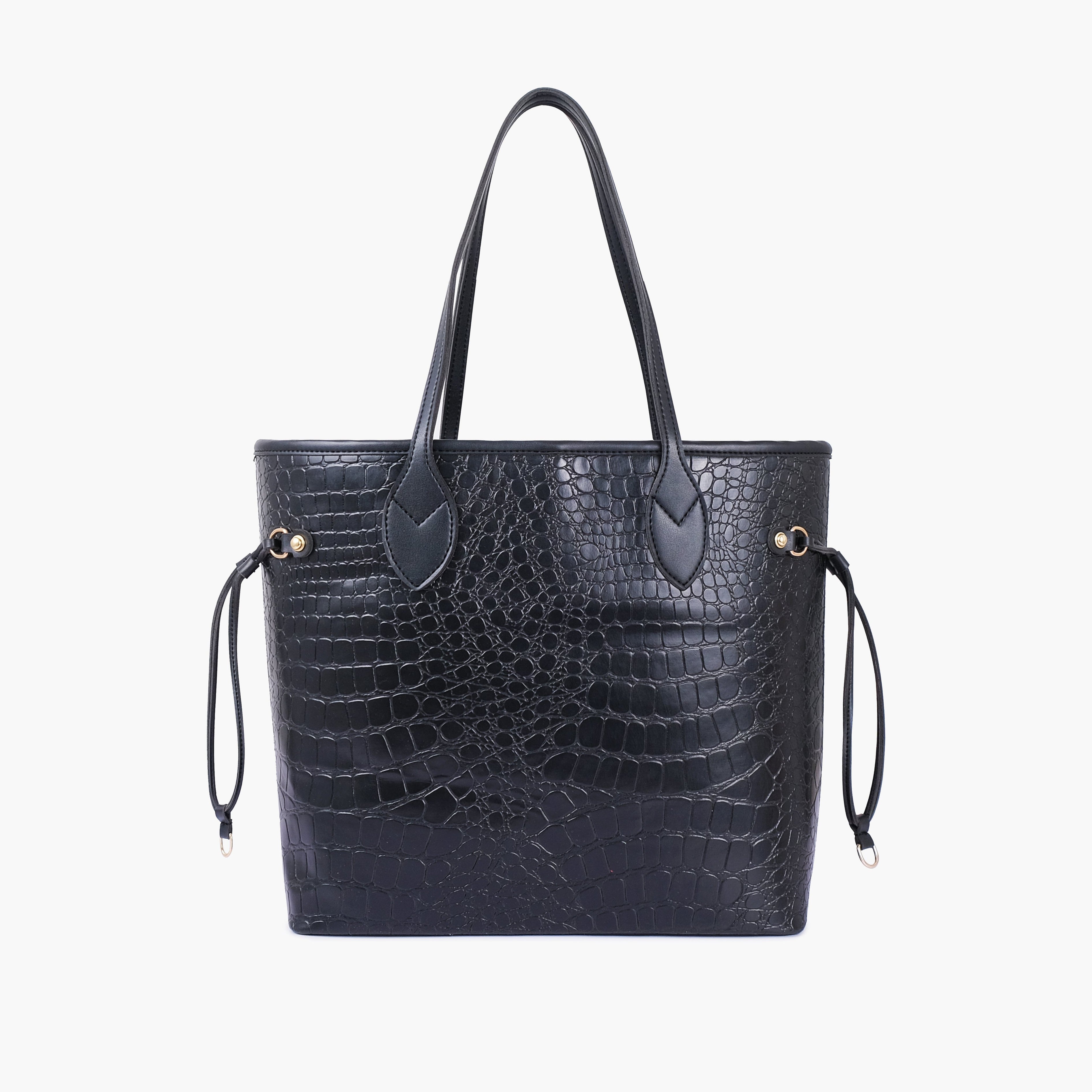 Black crocodile neverfull tote bag