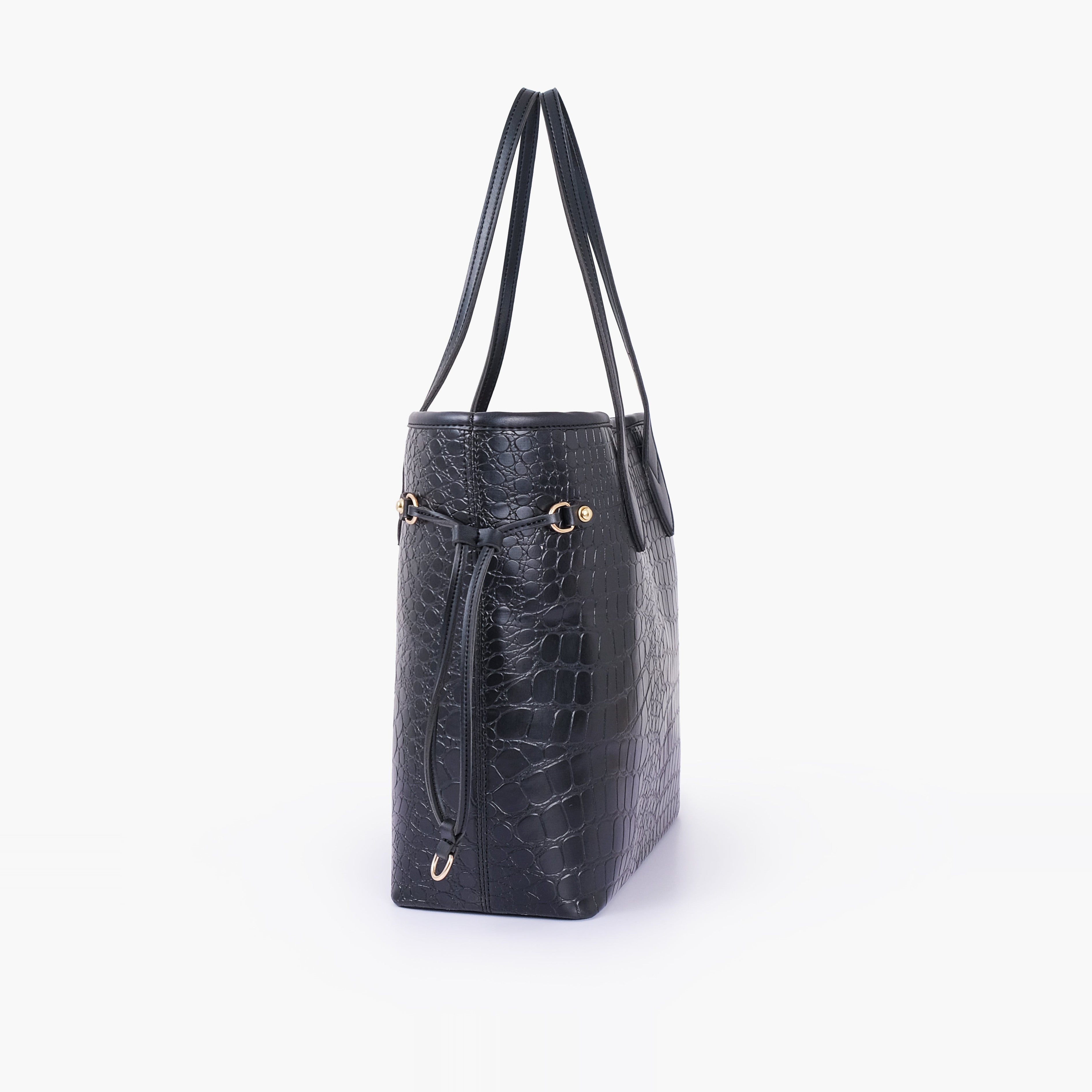 Black crocodile neverfull tote bag
