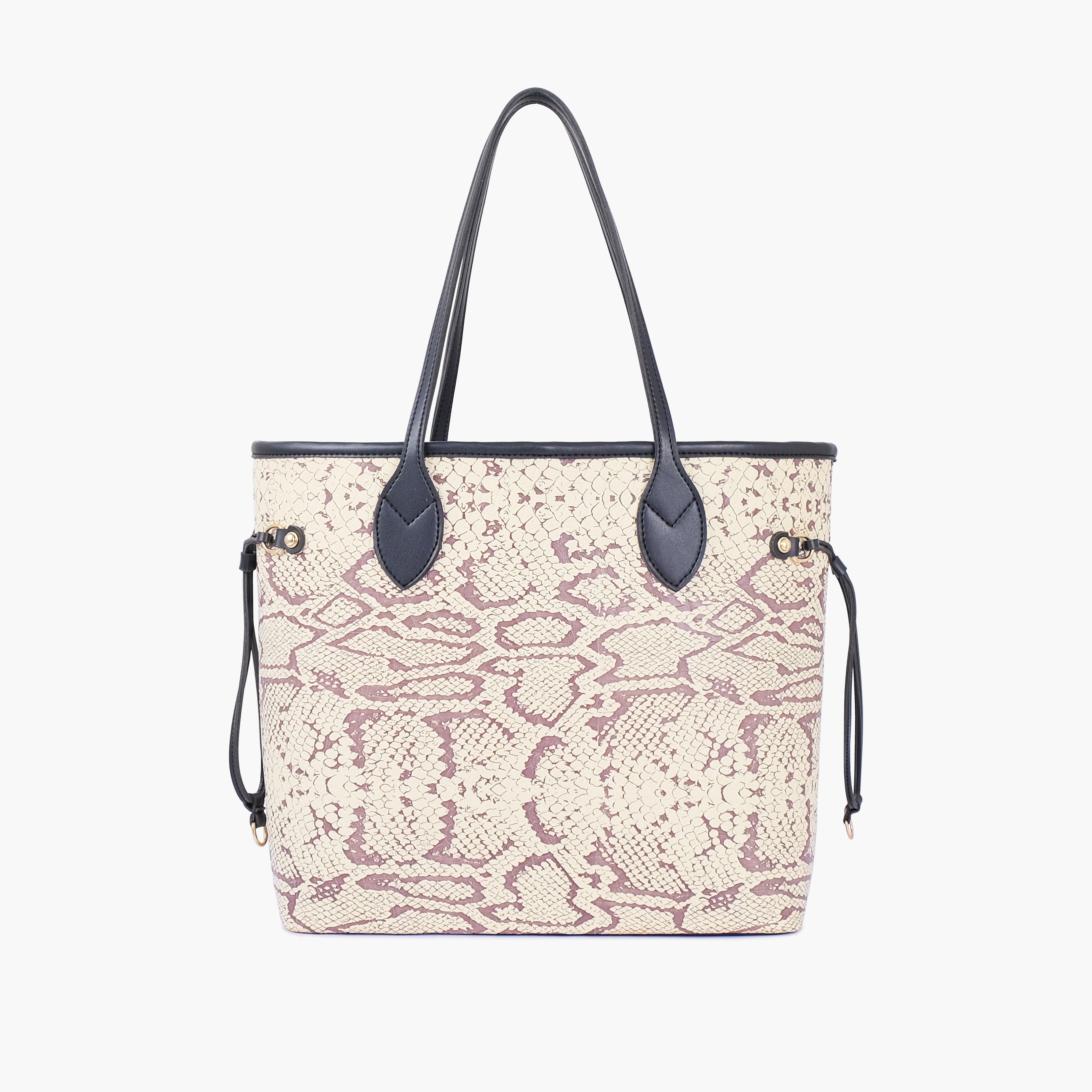 Black and white snake neverfull tote bag