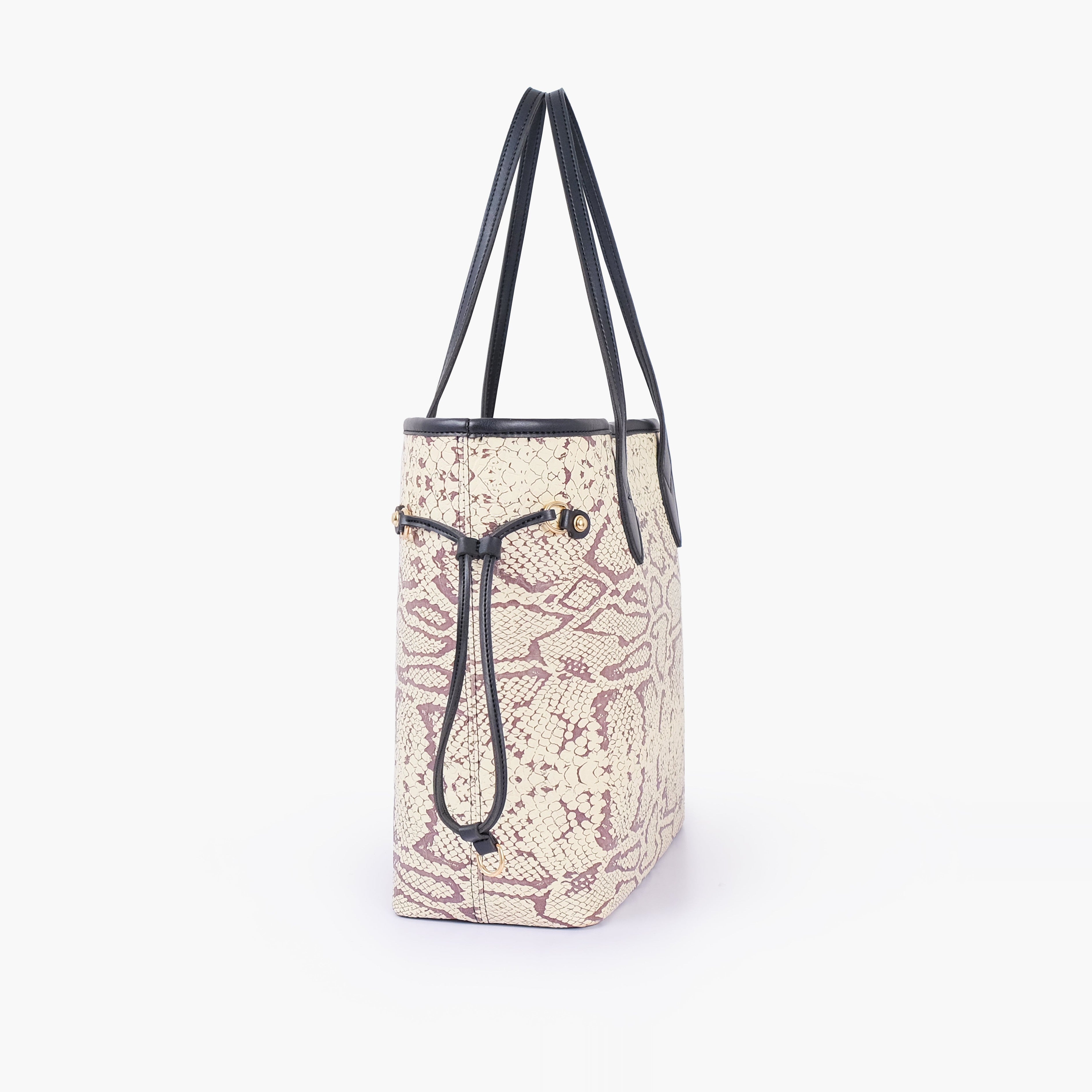 Black and white snake neverfull tote bag