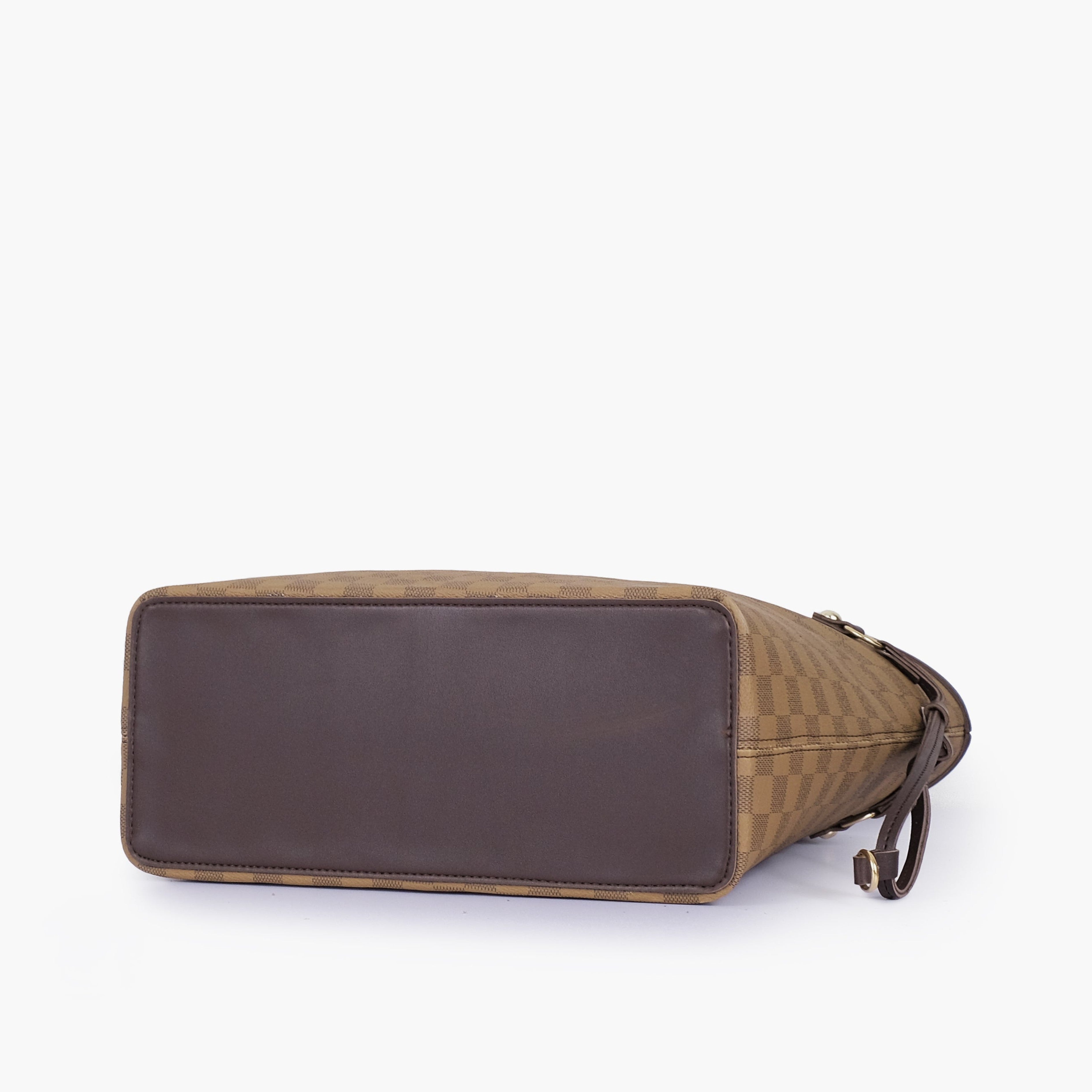 Brown checkered neverfull tote bag
