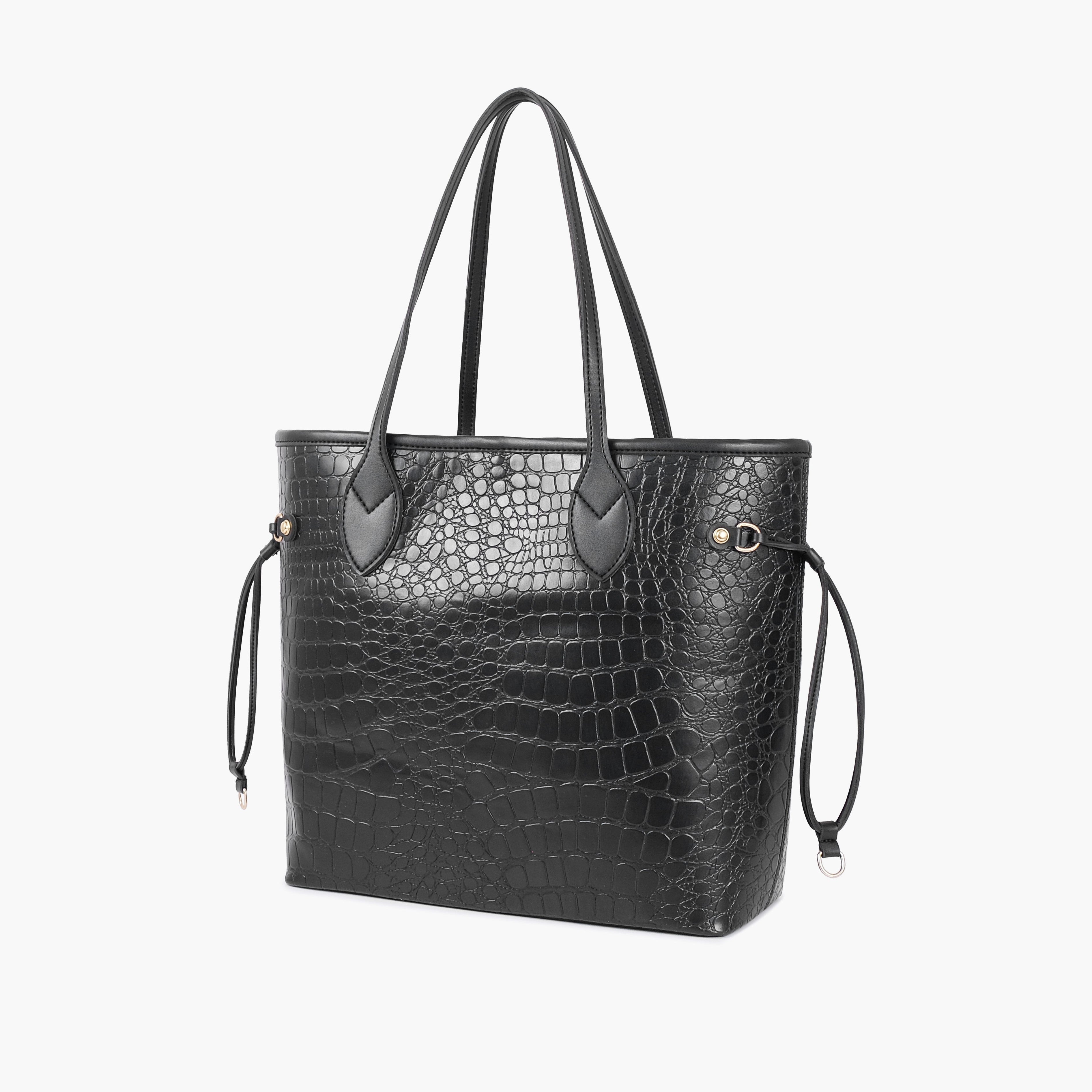 Black crocodile neverfull two piece set