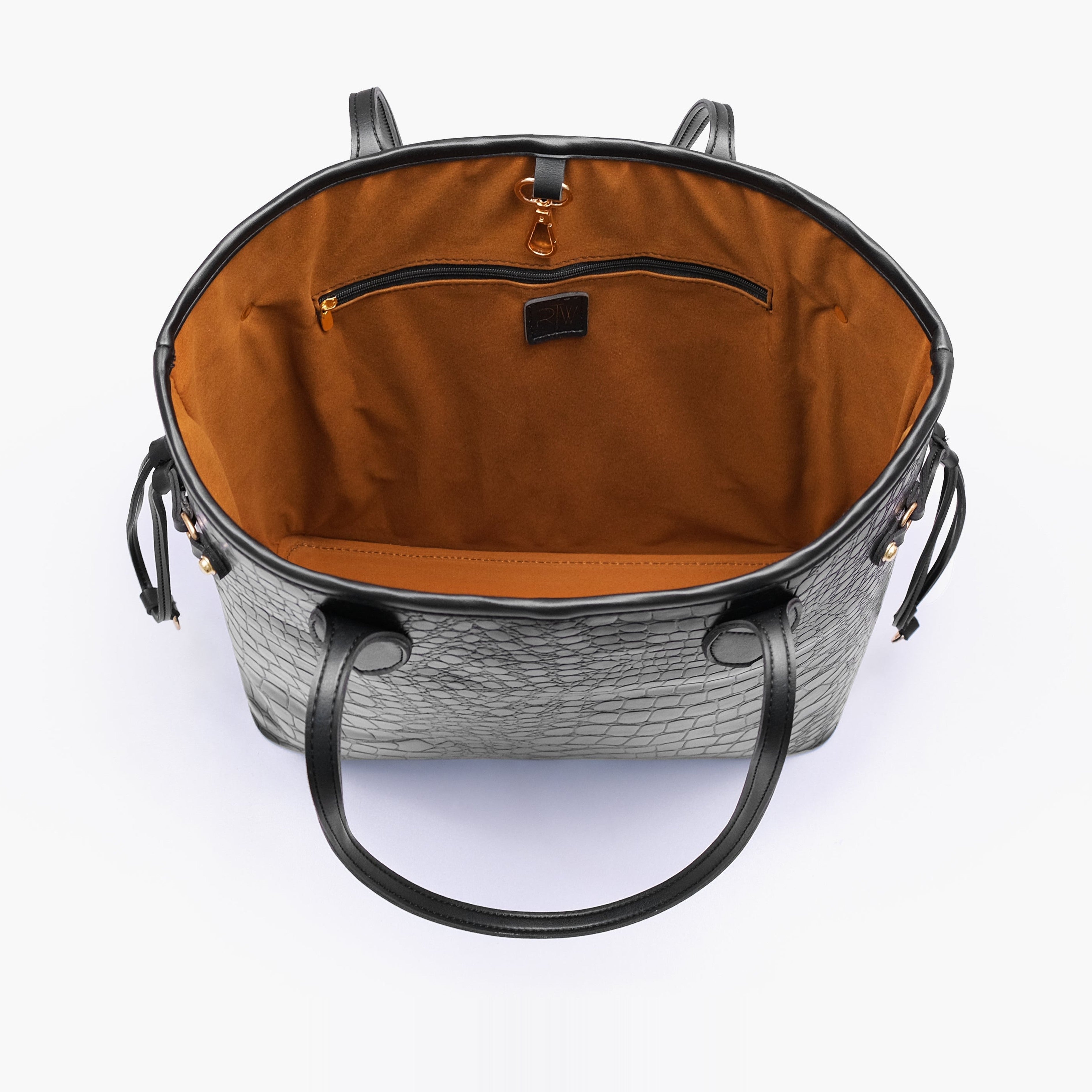 Black crocodile neverfull two piece set