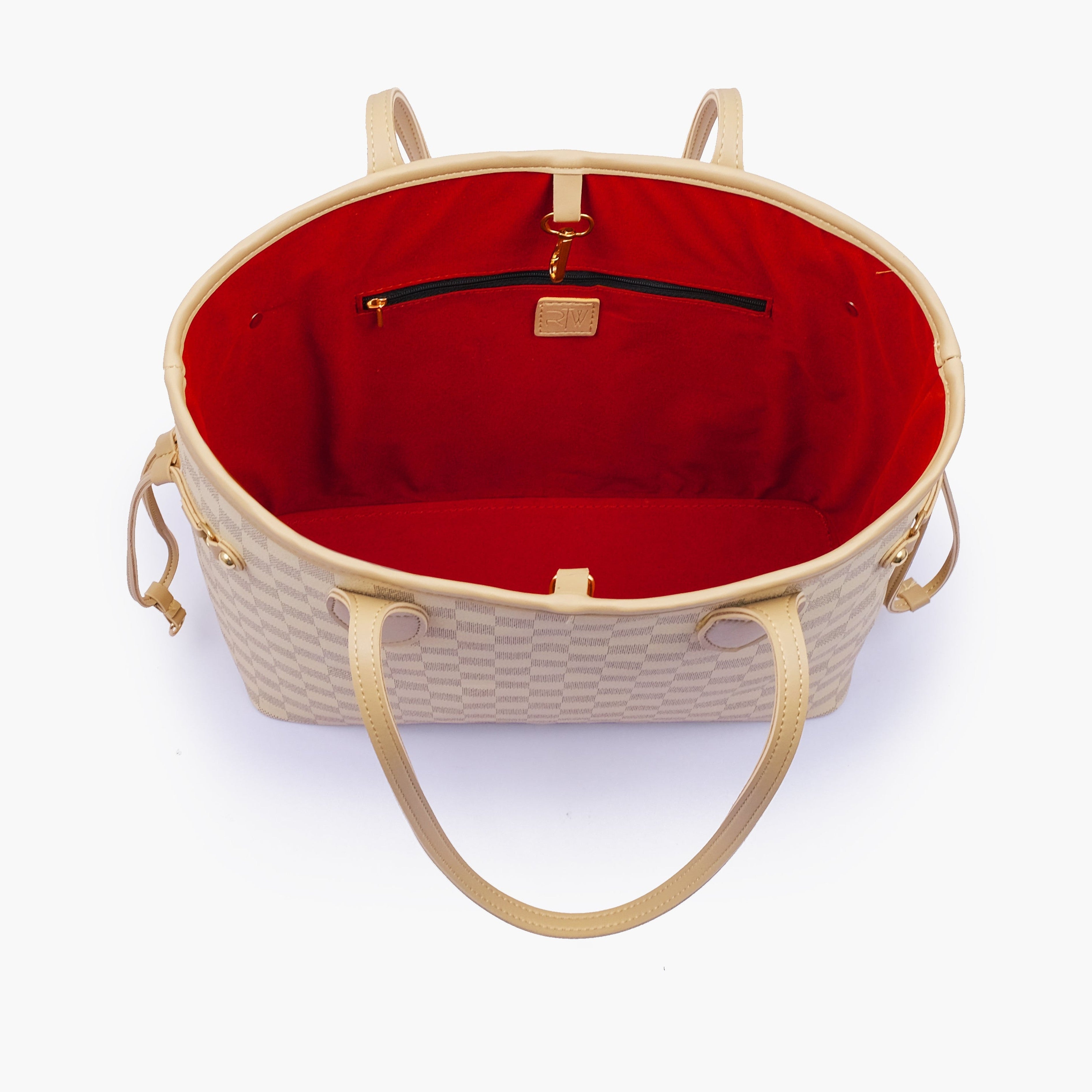 Off-white checkered neverfull two piece set
