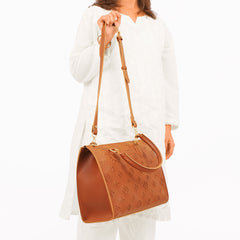 Brown on-the-go handbag