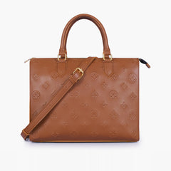 Brown on-the-go handbag