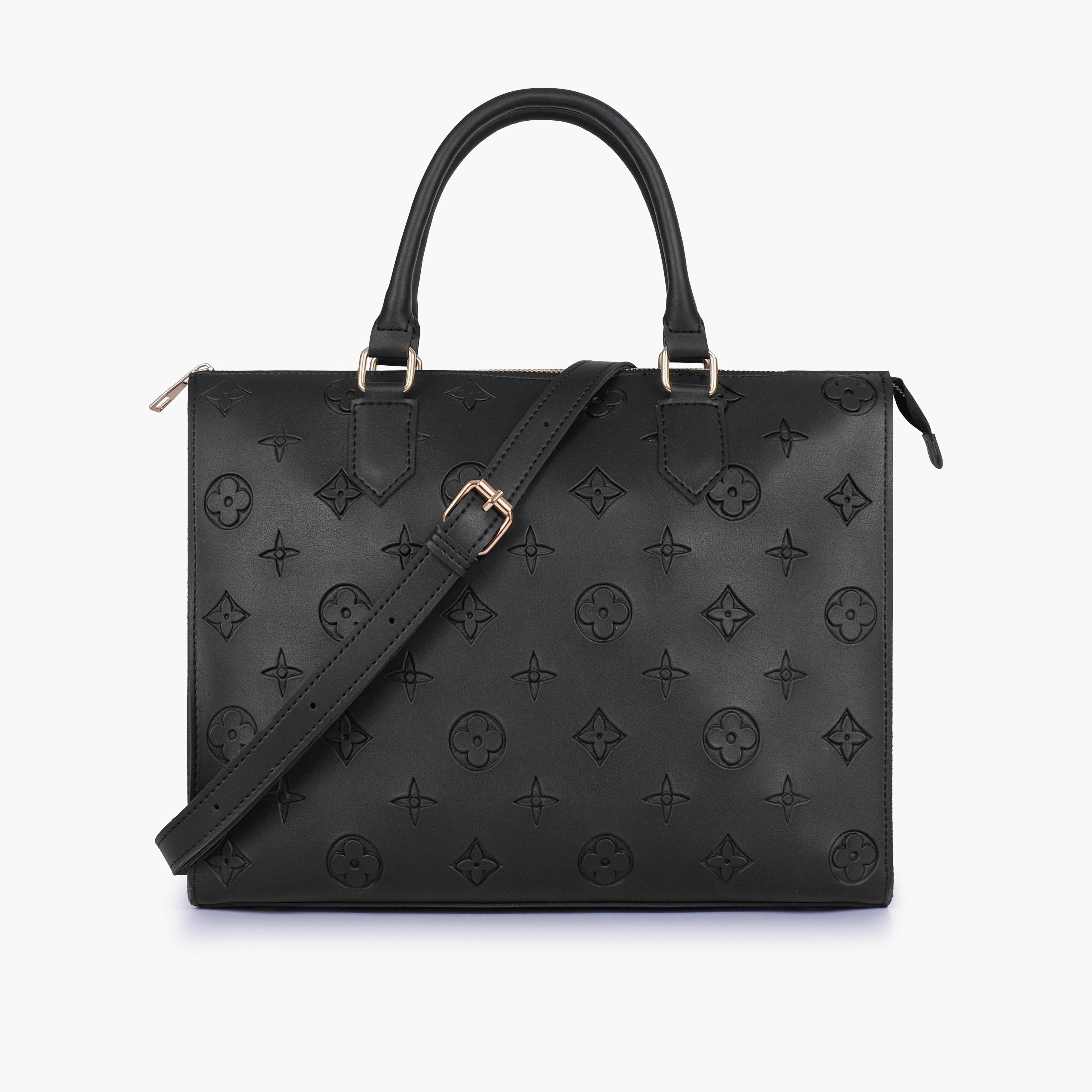 Black on-the-go handbag