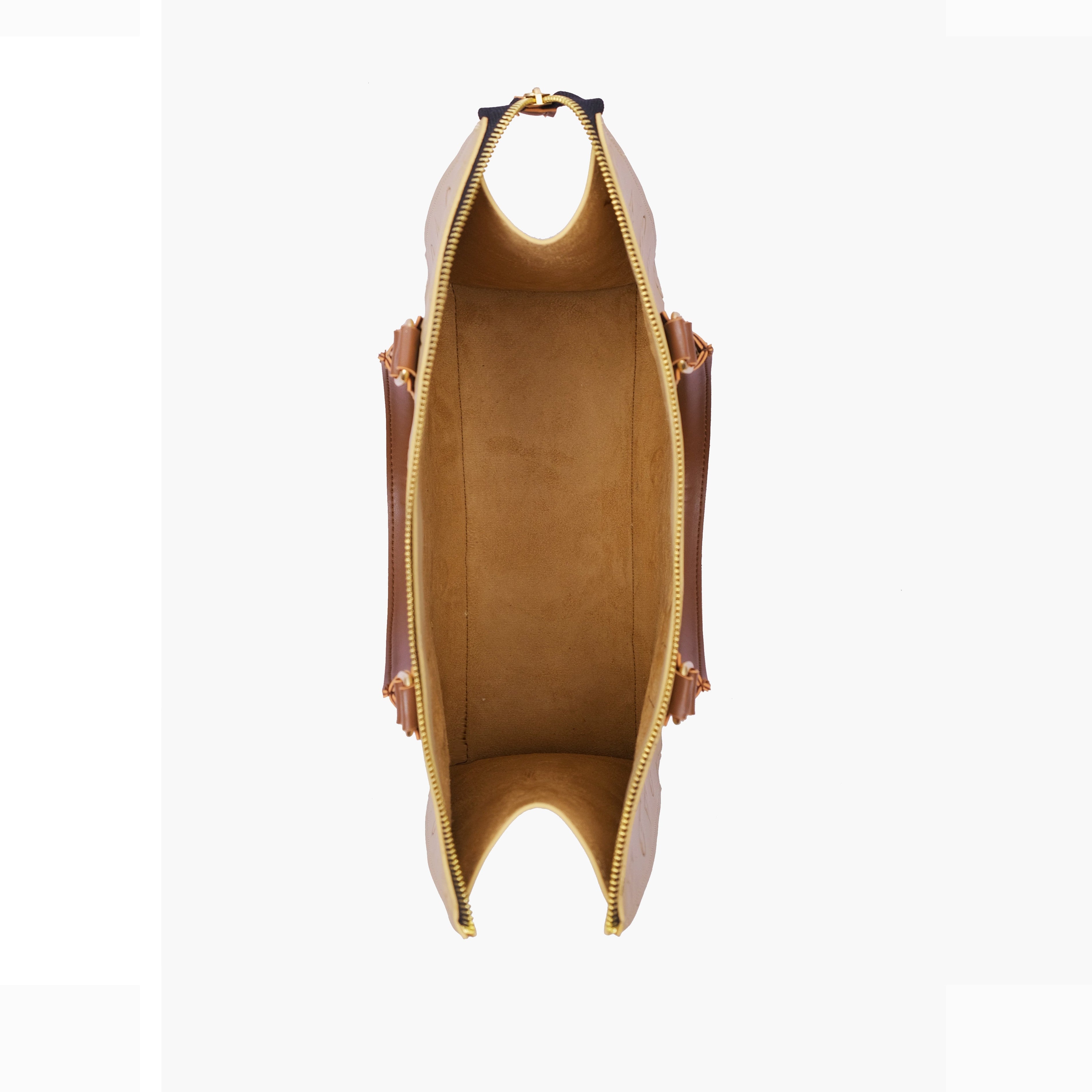 Off-white and brown on-the-go handbag