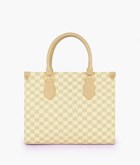 Off-white checkered everywear handbag