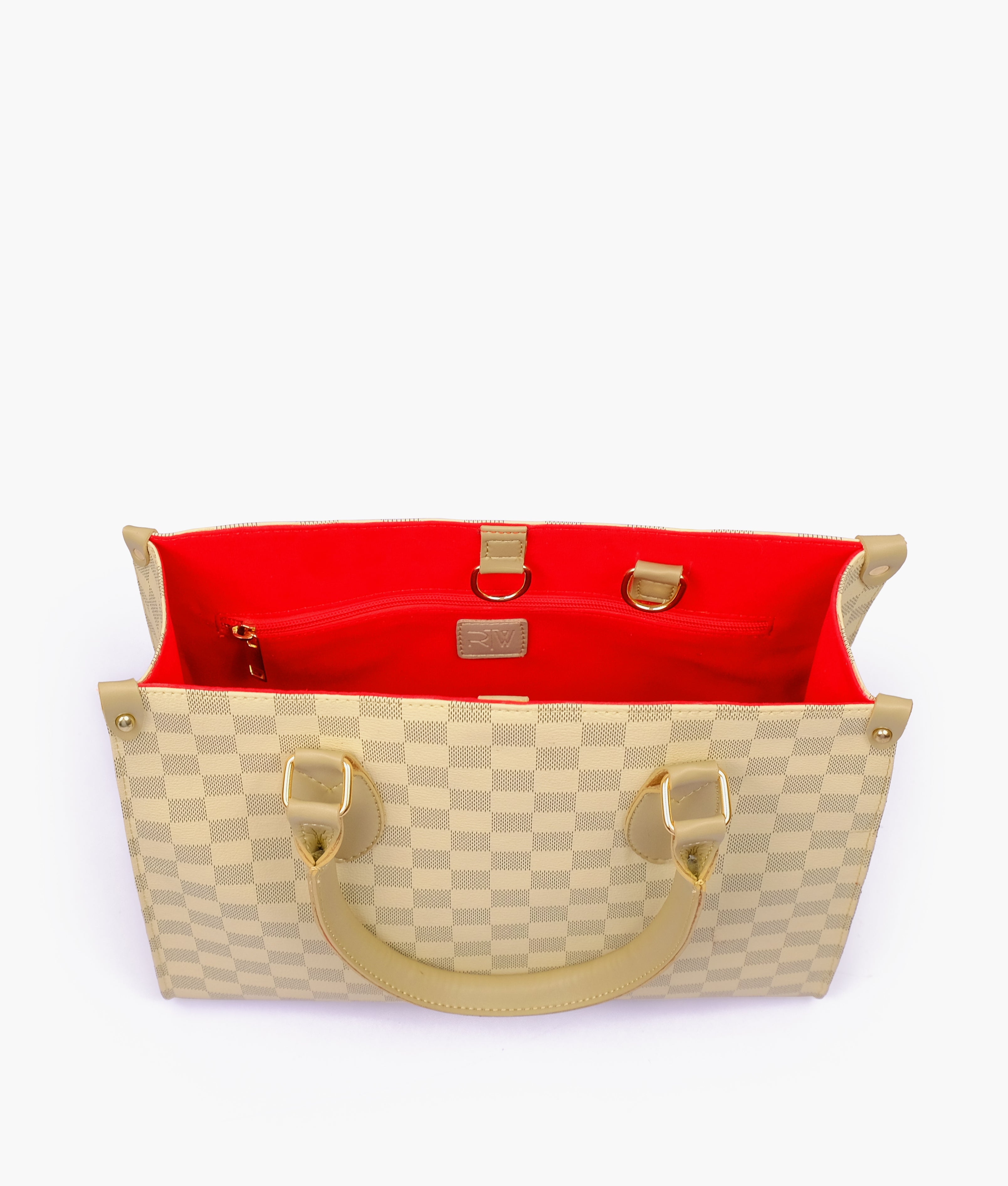 Off-white checkered everywear handbag