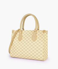 Off-white checkered everywear handbag