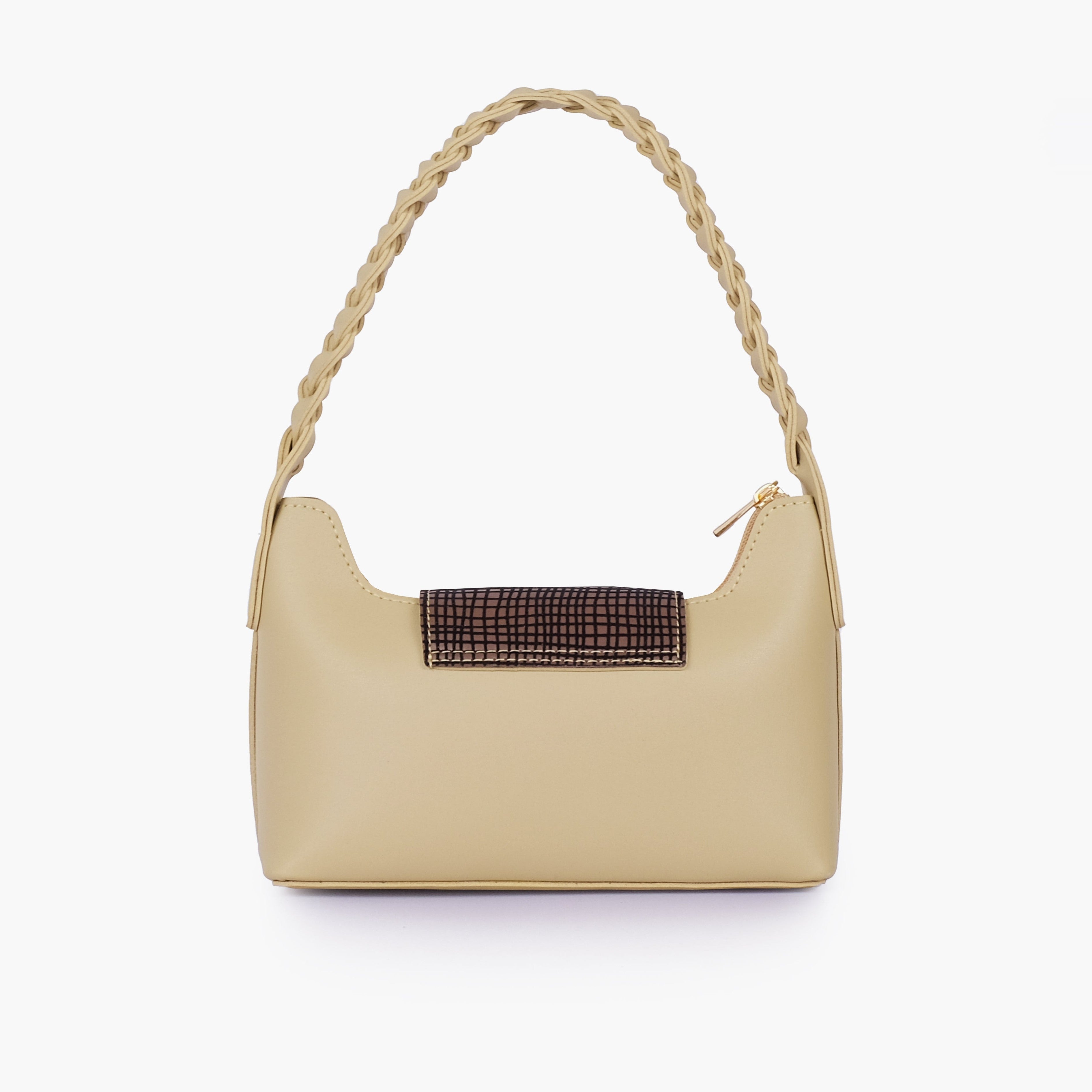 Off-white purse with braided strap