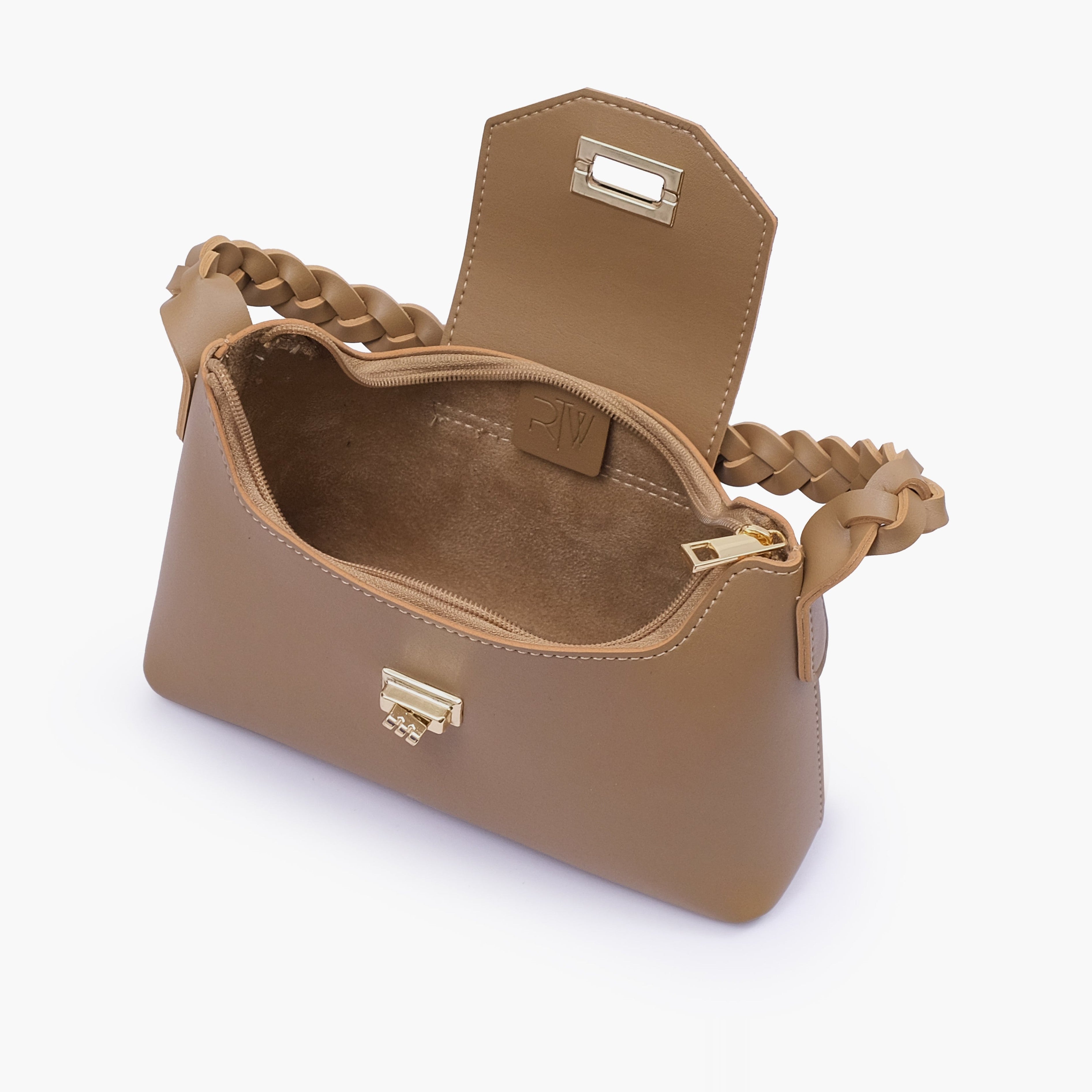 Coffee purse with braided strap