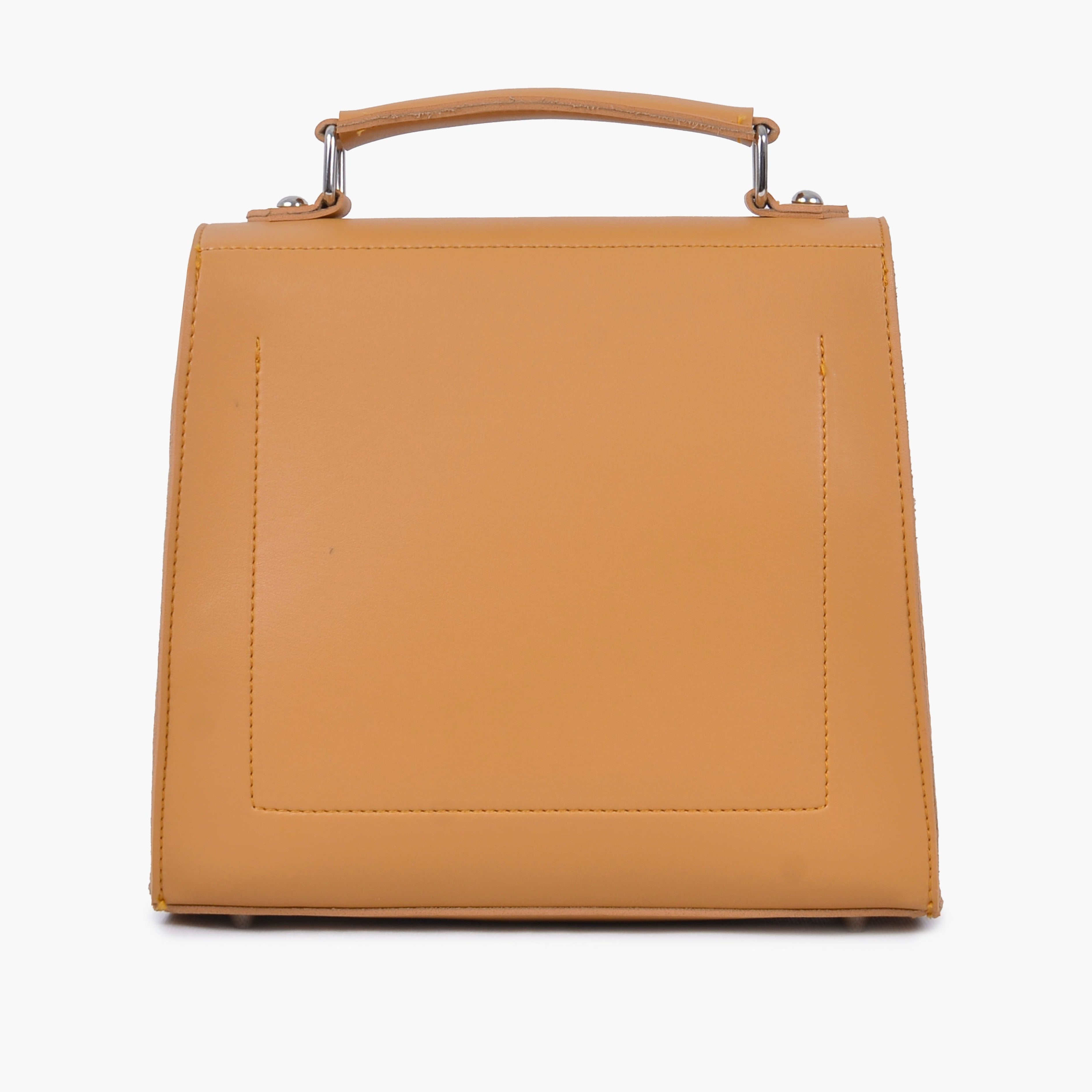Mustard push-lock messenger bag