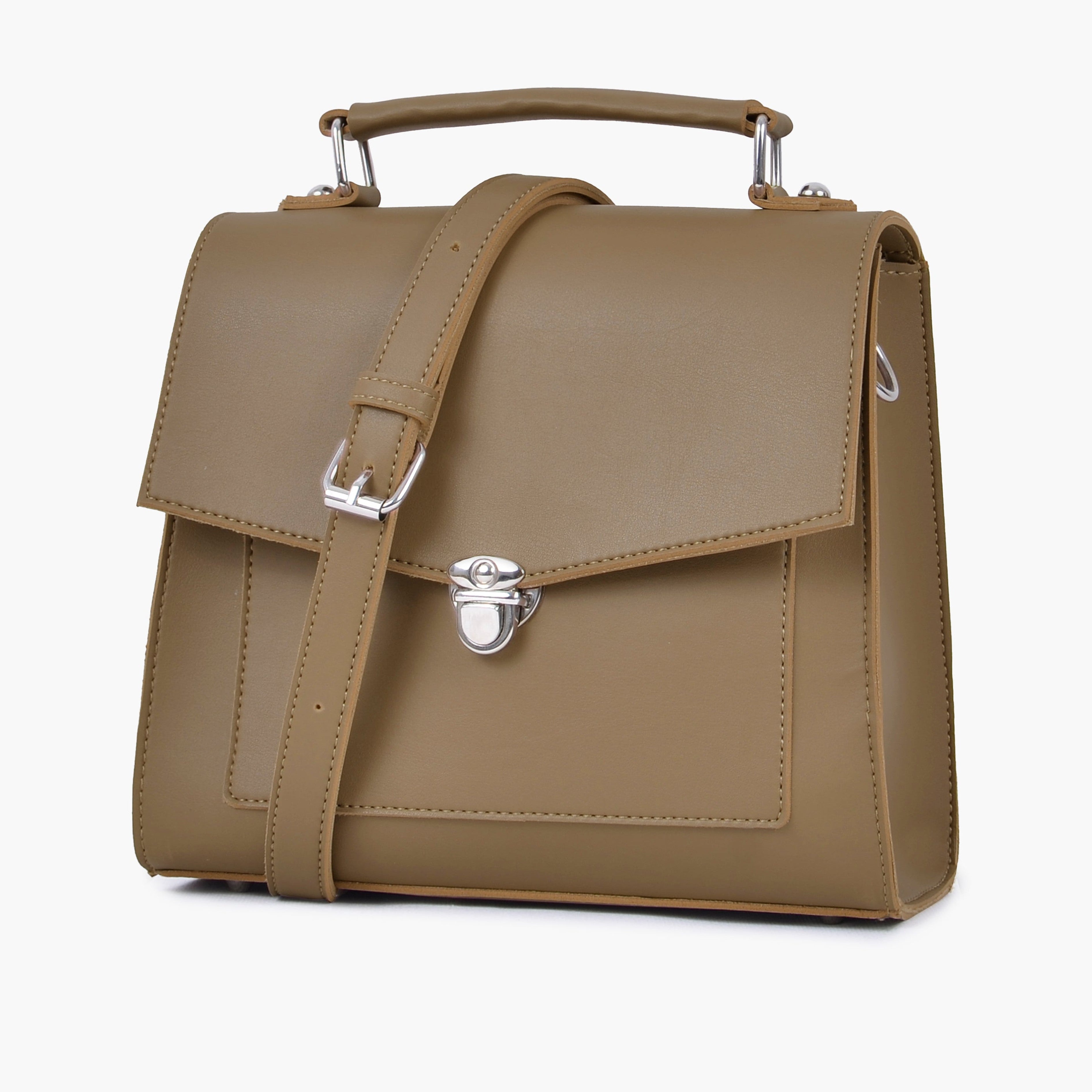 Coffee push-lock messenger bag