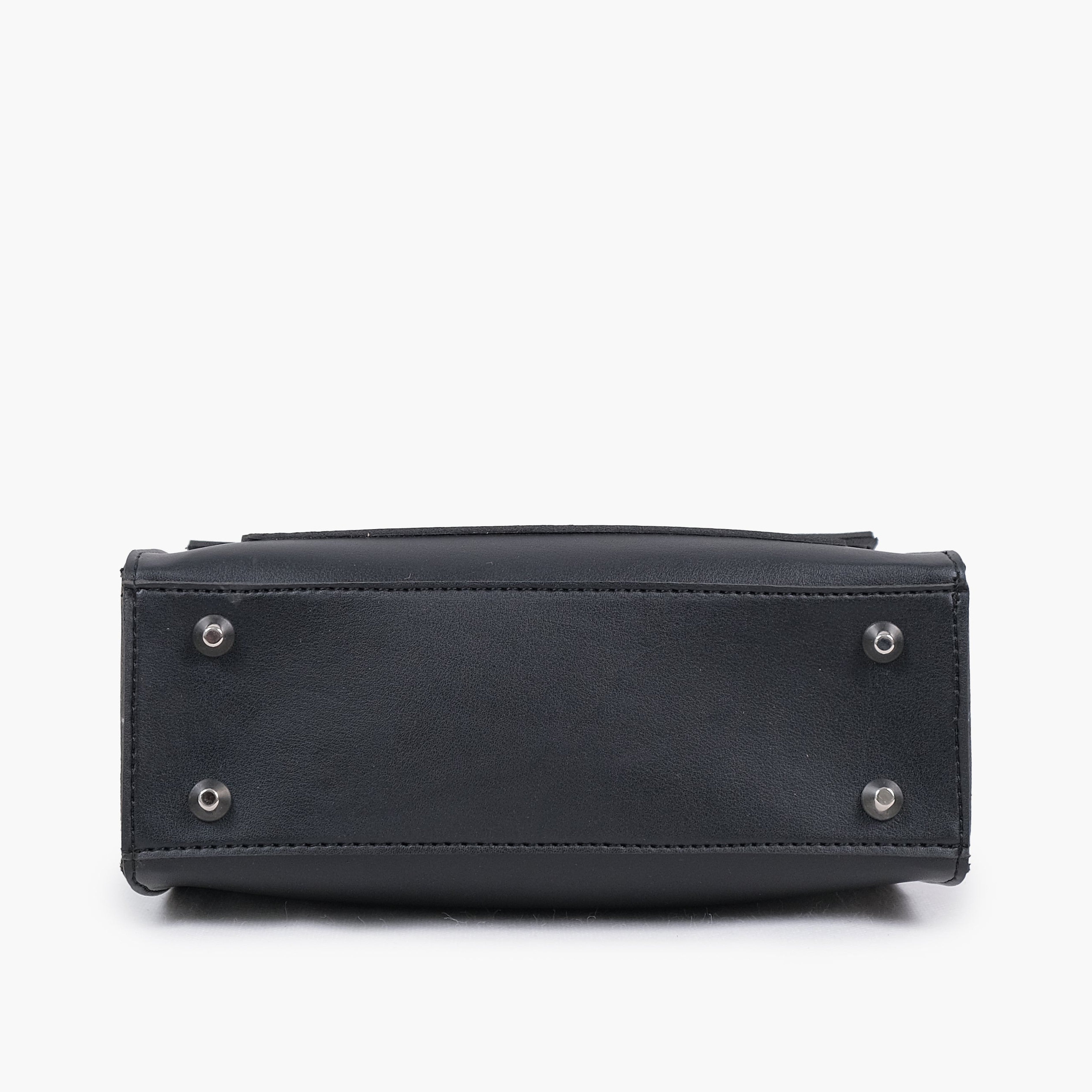 Black push-lock messenger bag