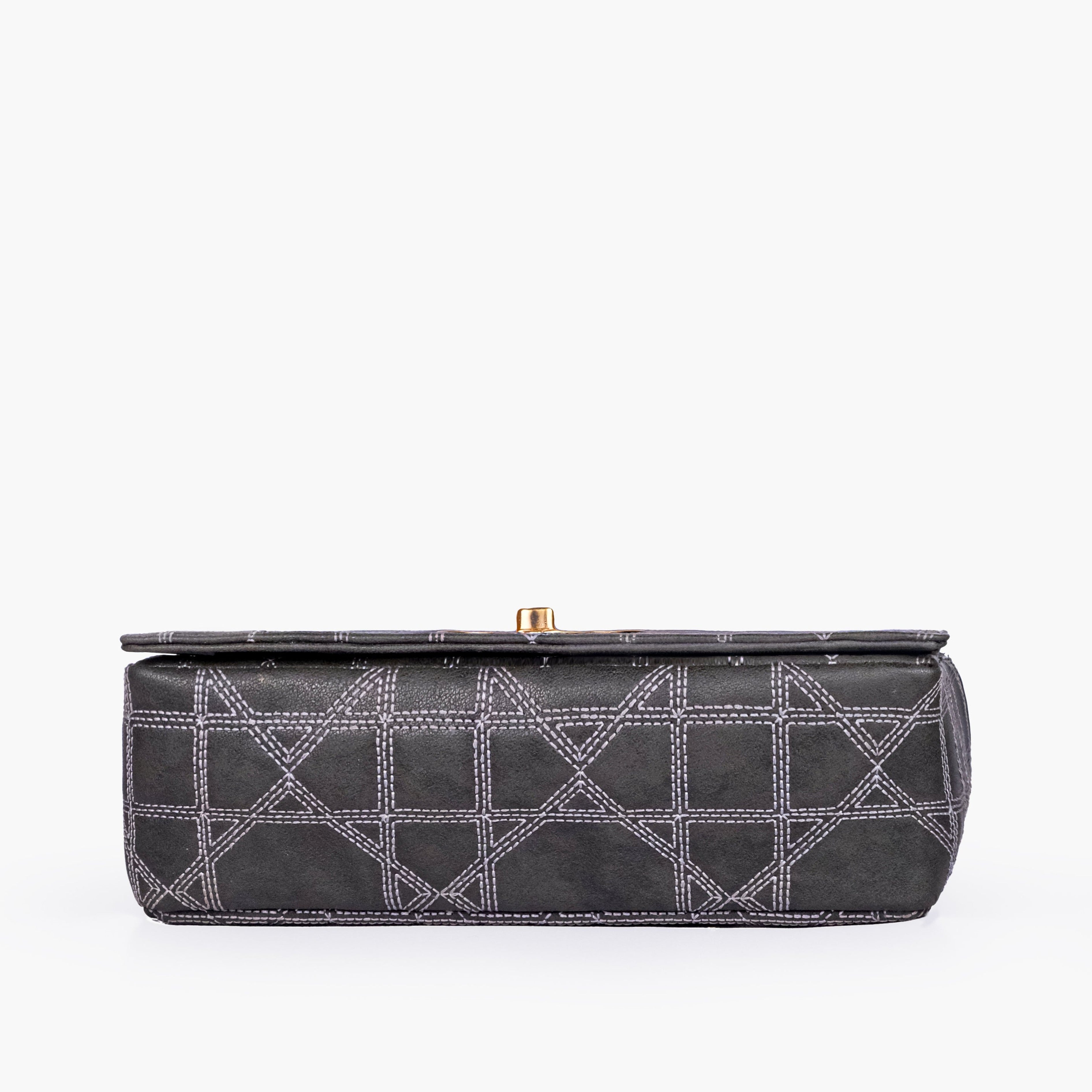 Black quilted chain purse