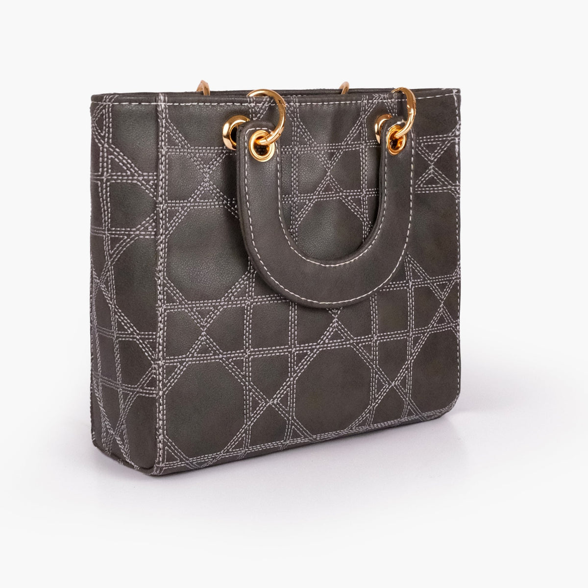 Black quilted mini tote bag