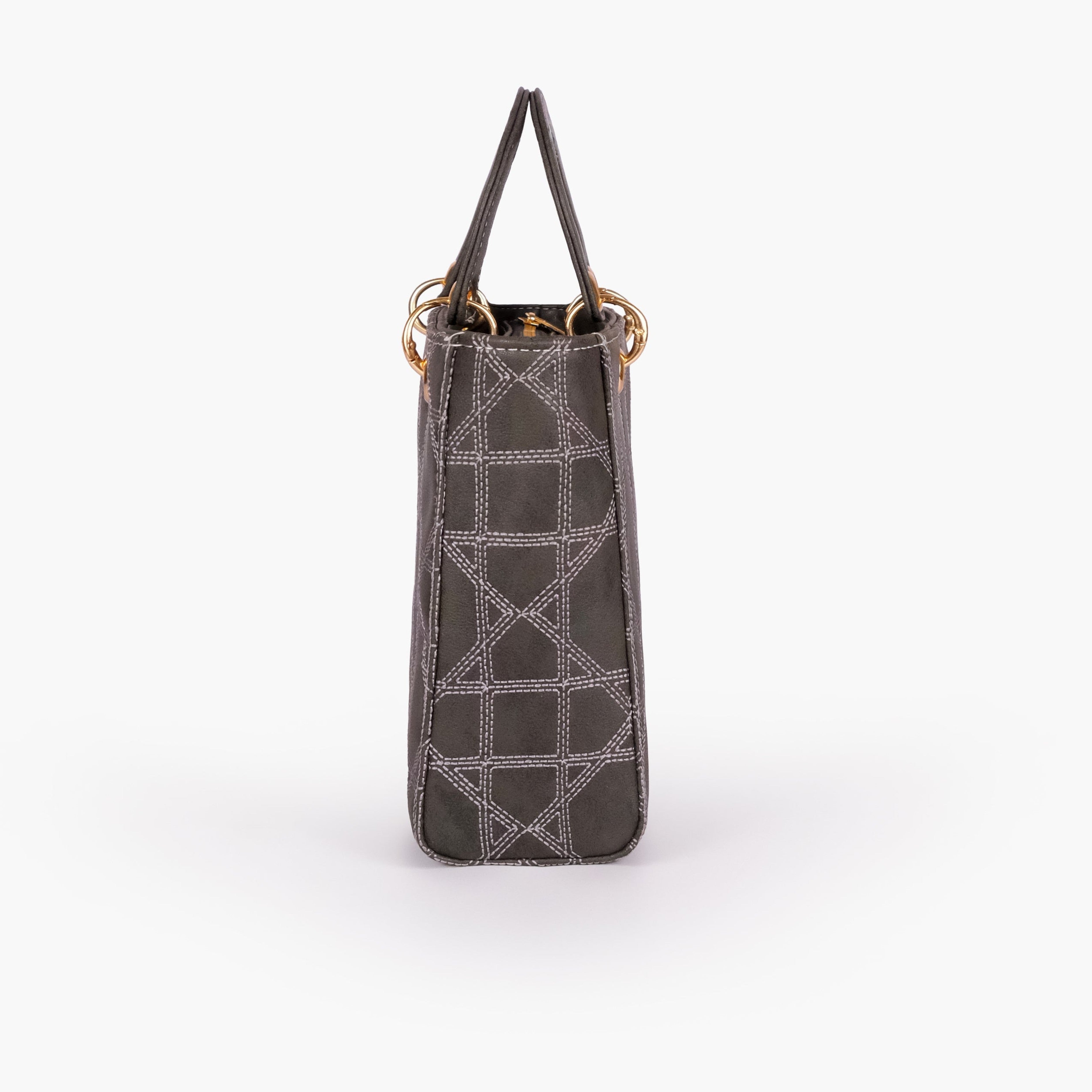 Black quilted mini tote bag