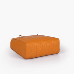 Mustard quilted mini tote bag
